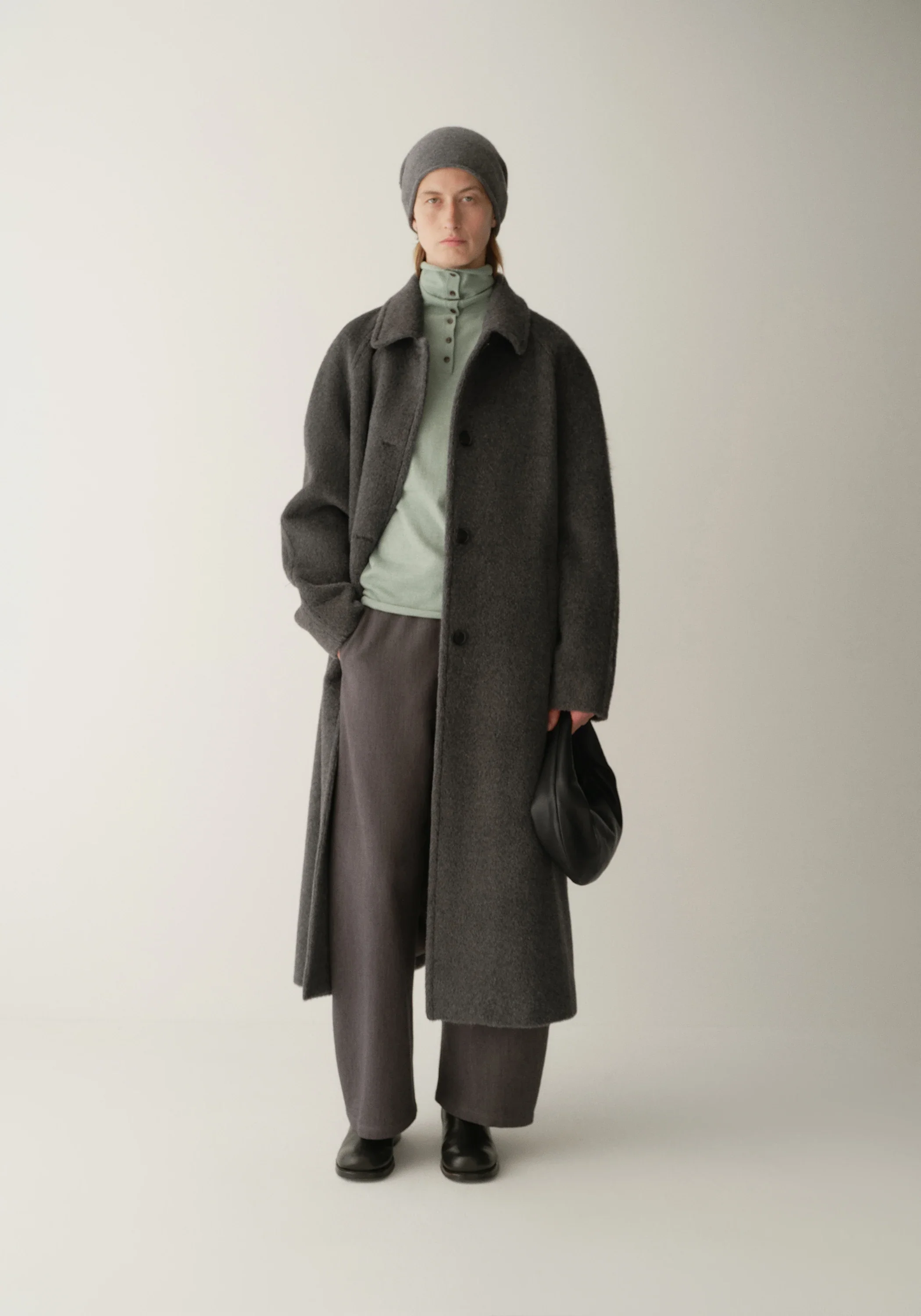 Alpaca Wool Notched Lapel Coat - Image 17