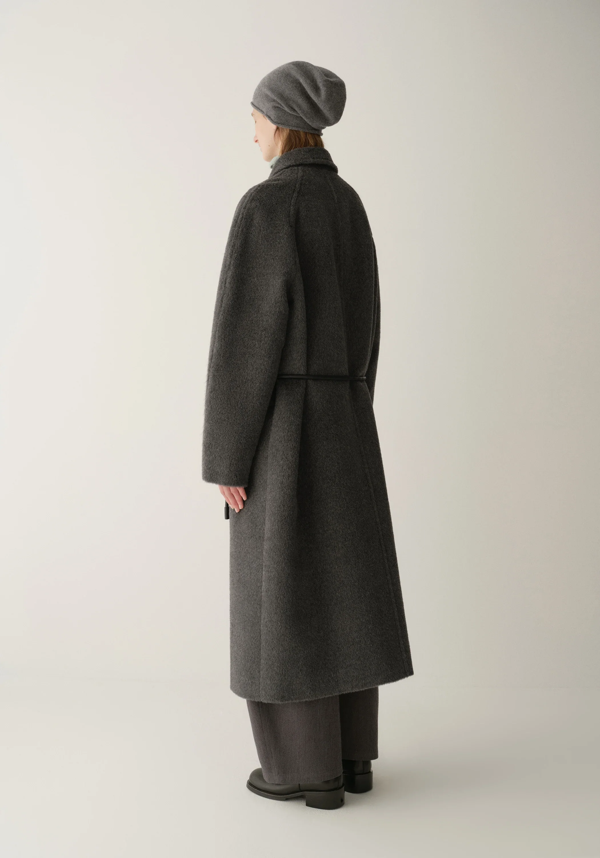 Alpaca Wool Notched Lapel Coat - Image 18