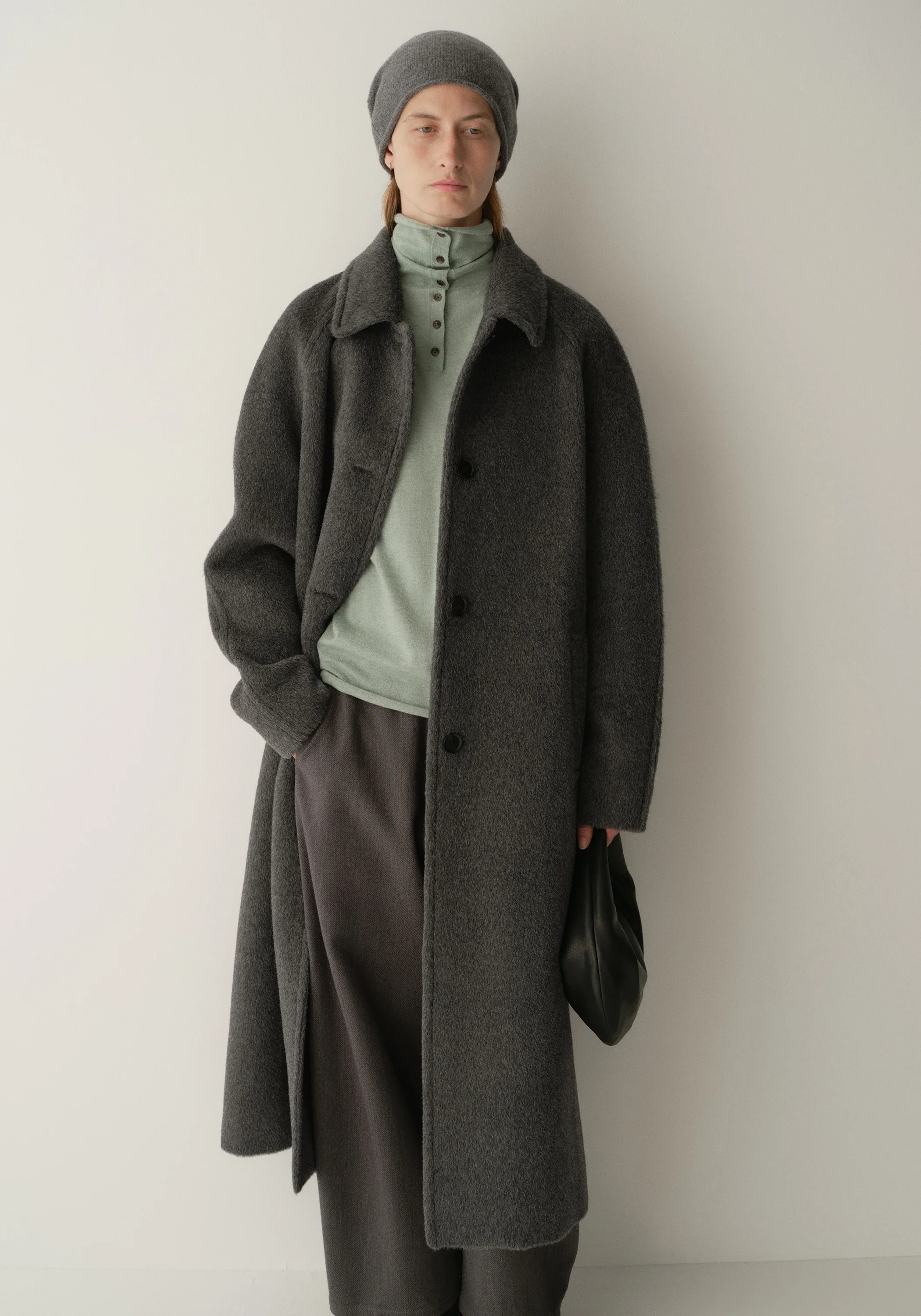 Alpaca Wool Notched Lapel Coat - Image 20