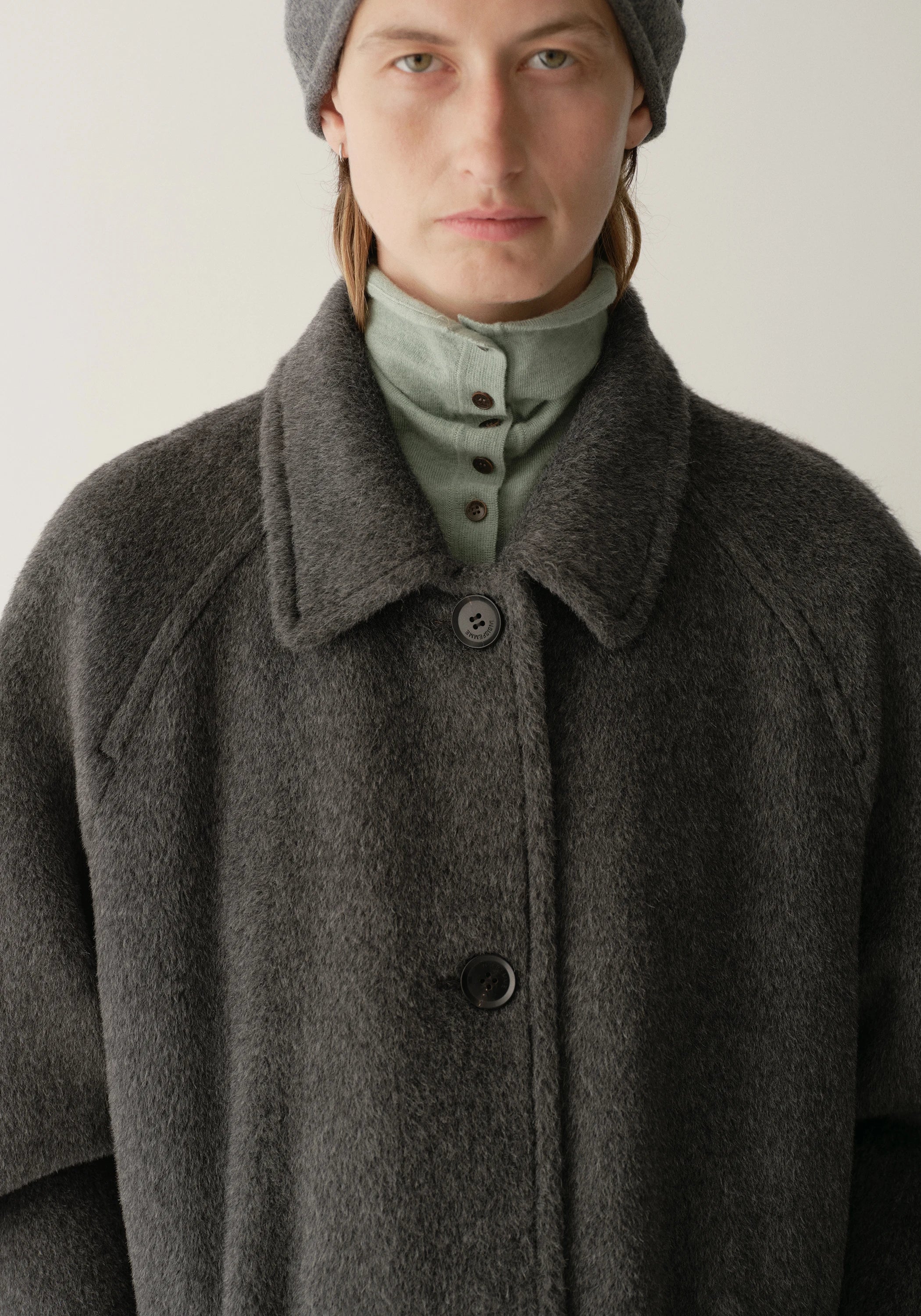 Alpaca Wool Notched Lapel Coat - Image 22