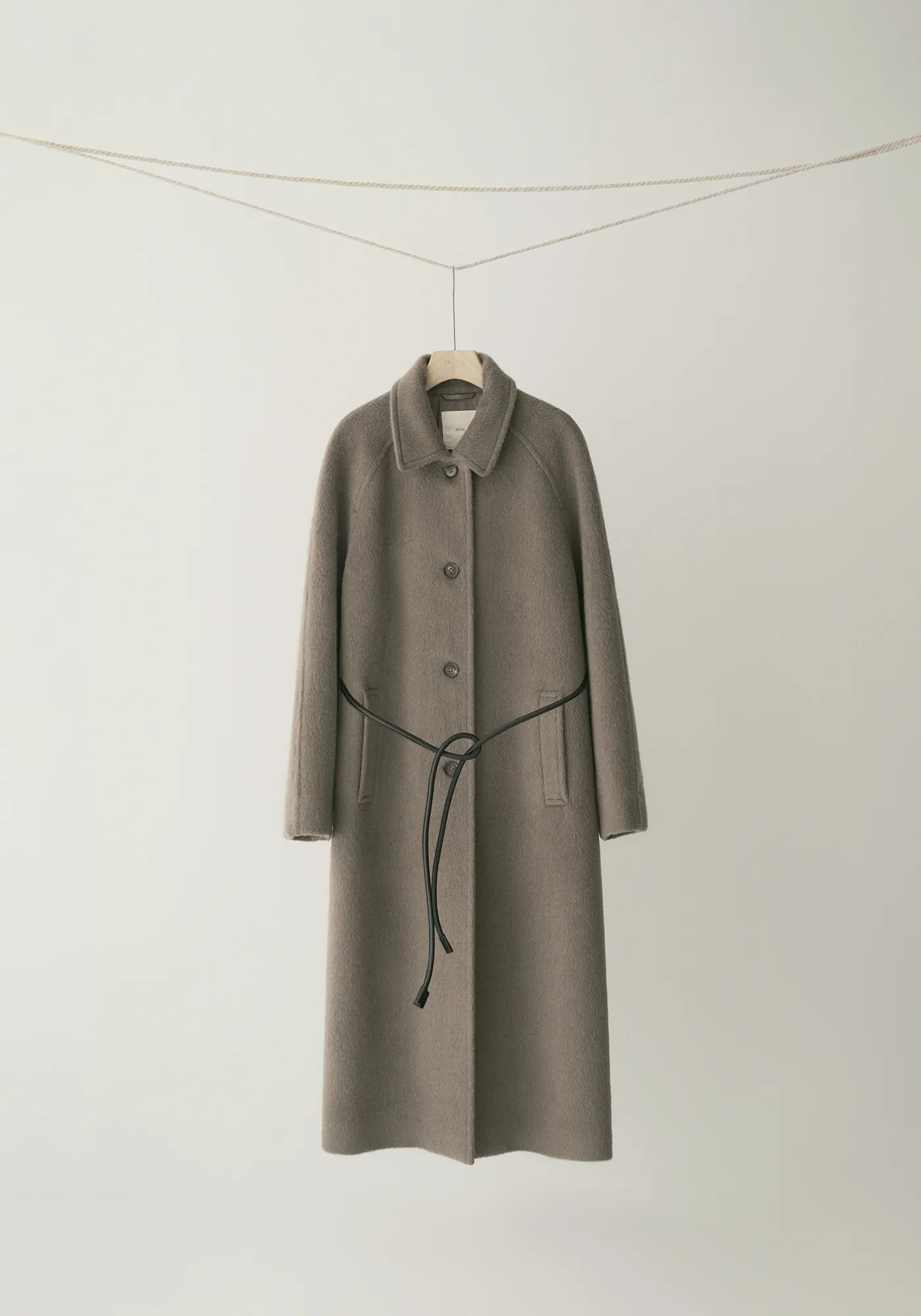 Alpaca Wool Notched Lapel Coat - Image 3