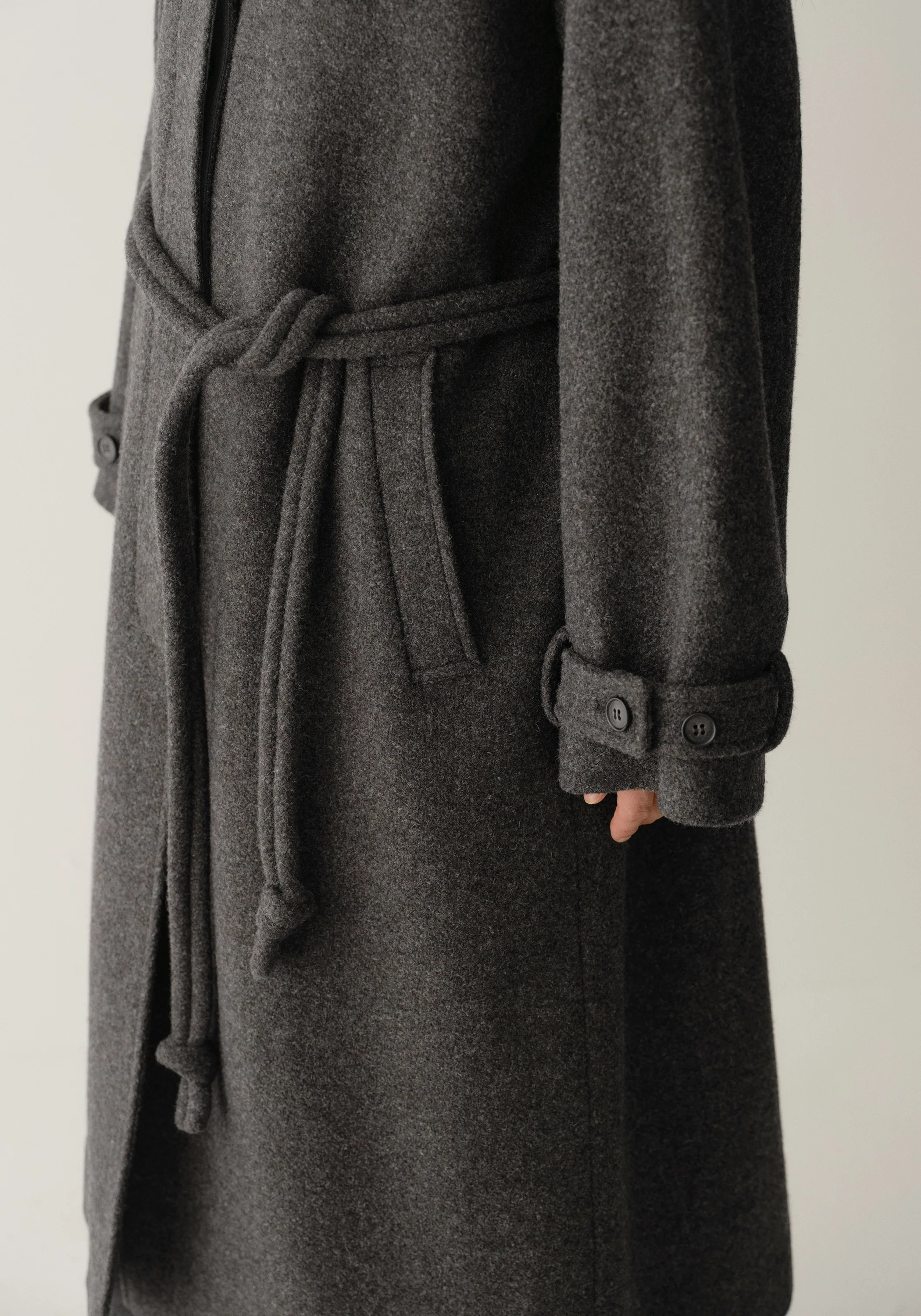 Single-breasted Long Coat - Image 11