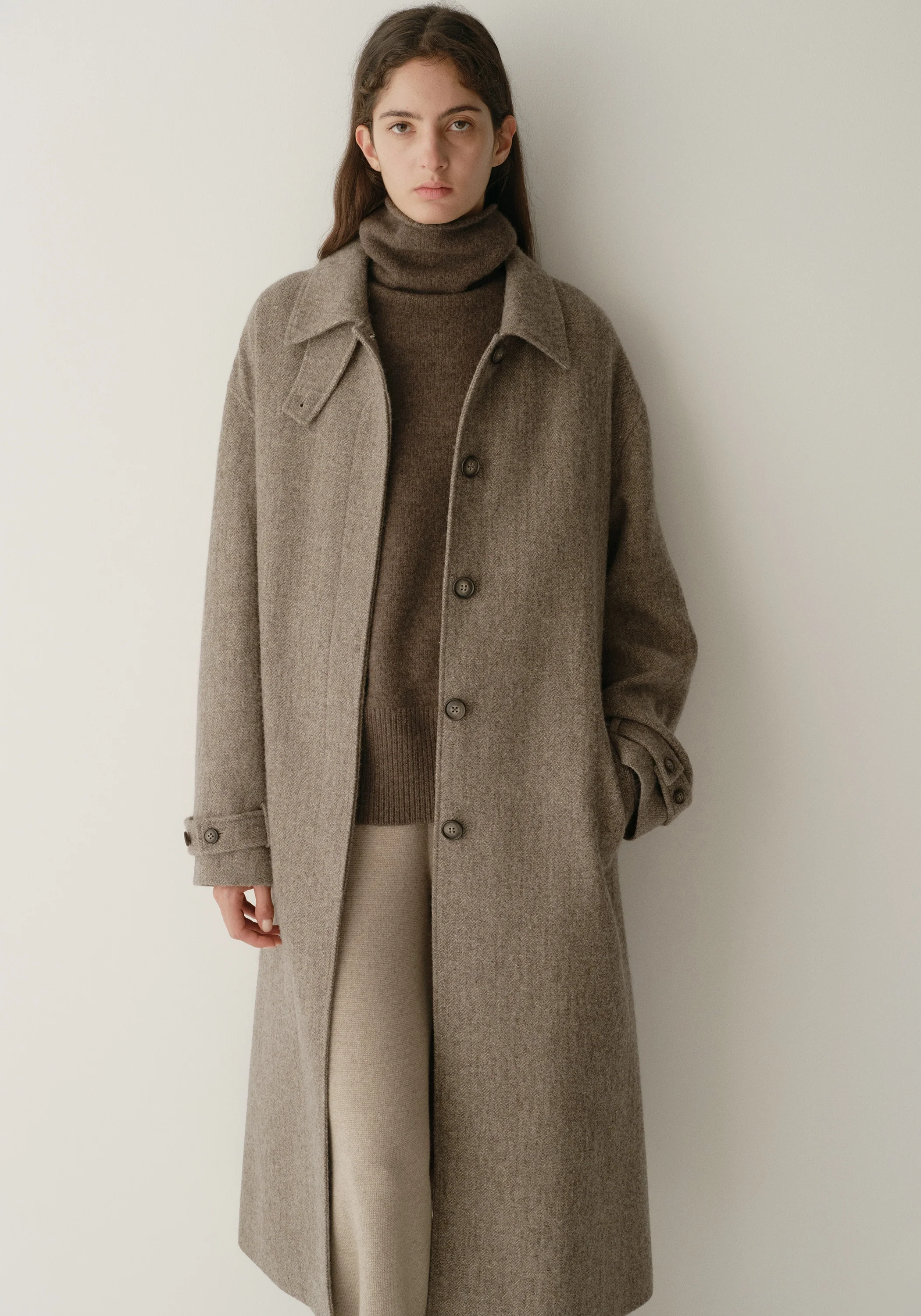 Single-breasted Long Coat - Image 16