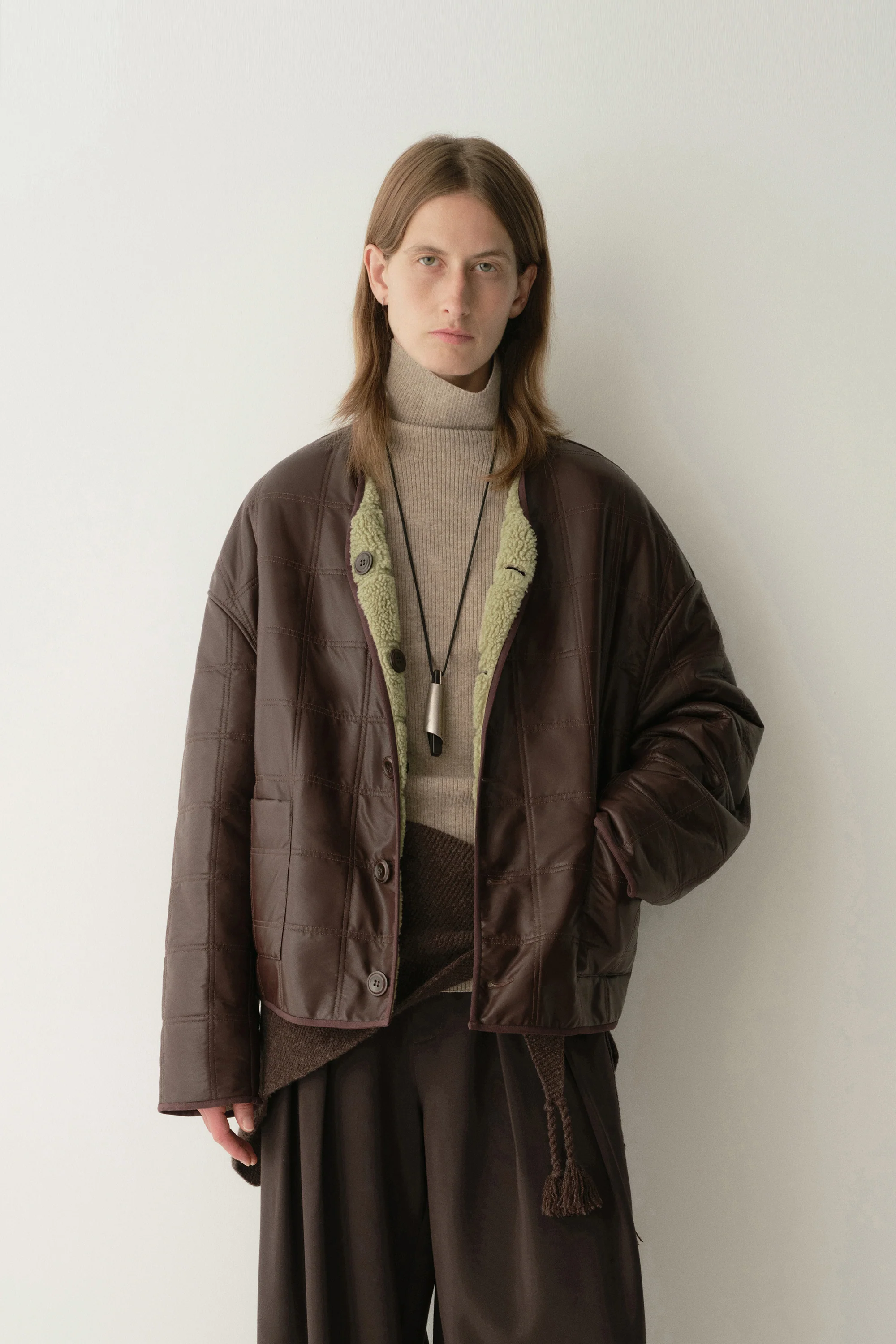 Two-way Checked Jacket