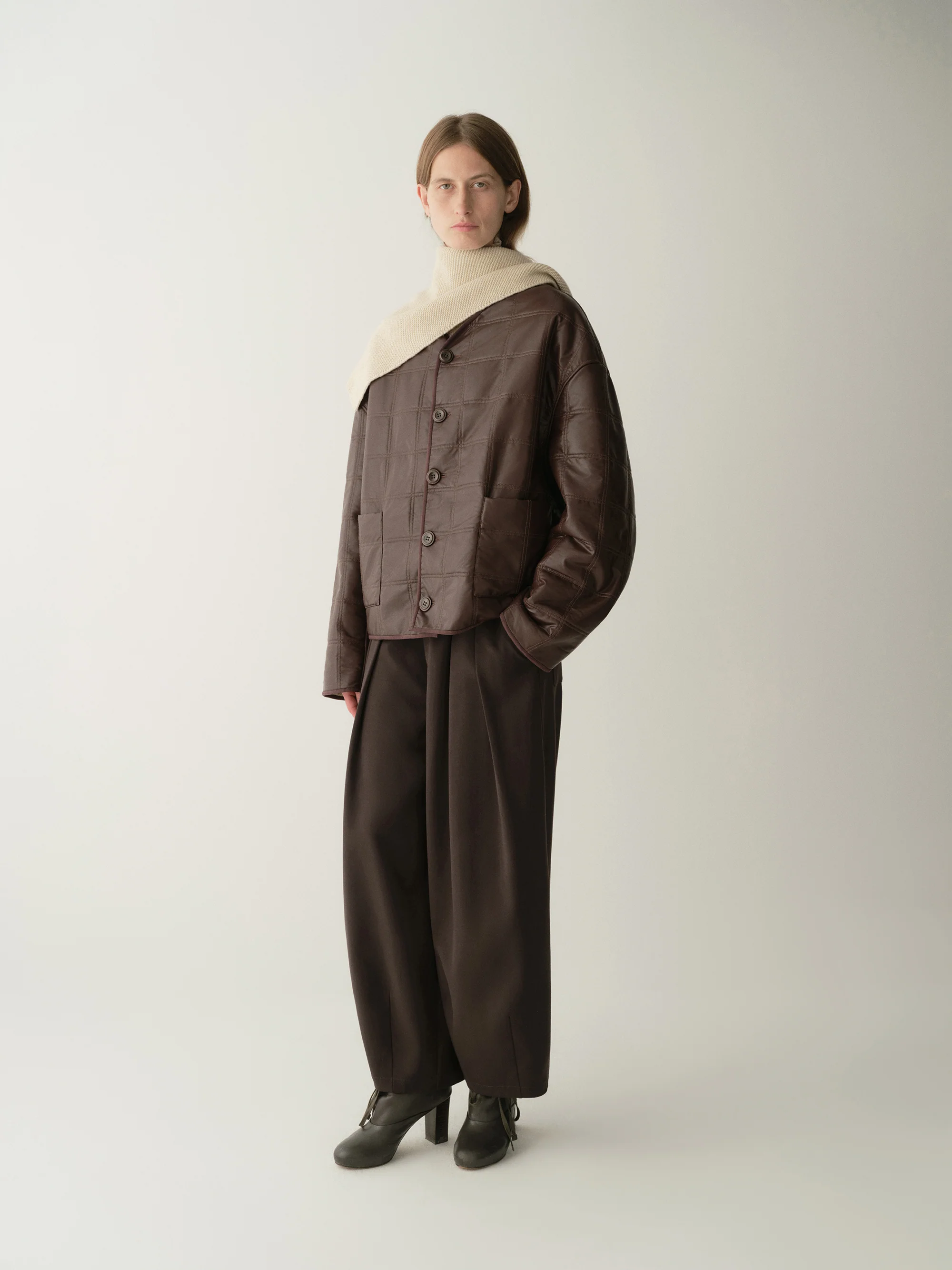 Two-way Checked Jacket - Image 3