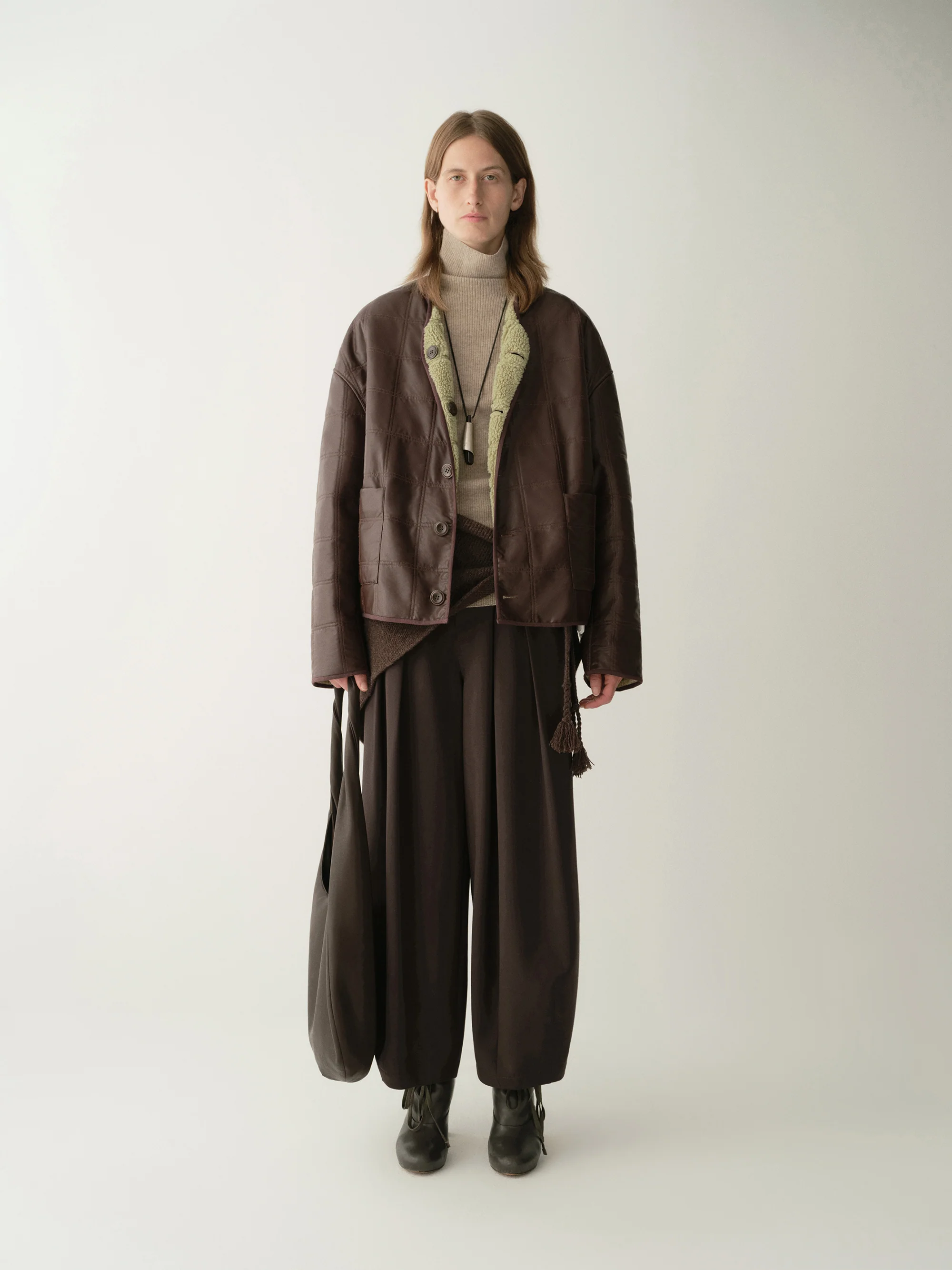Two-way Checked Jacket - Image 4