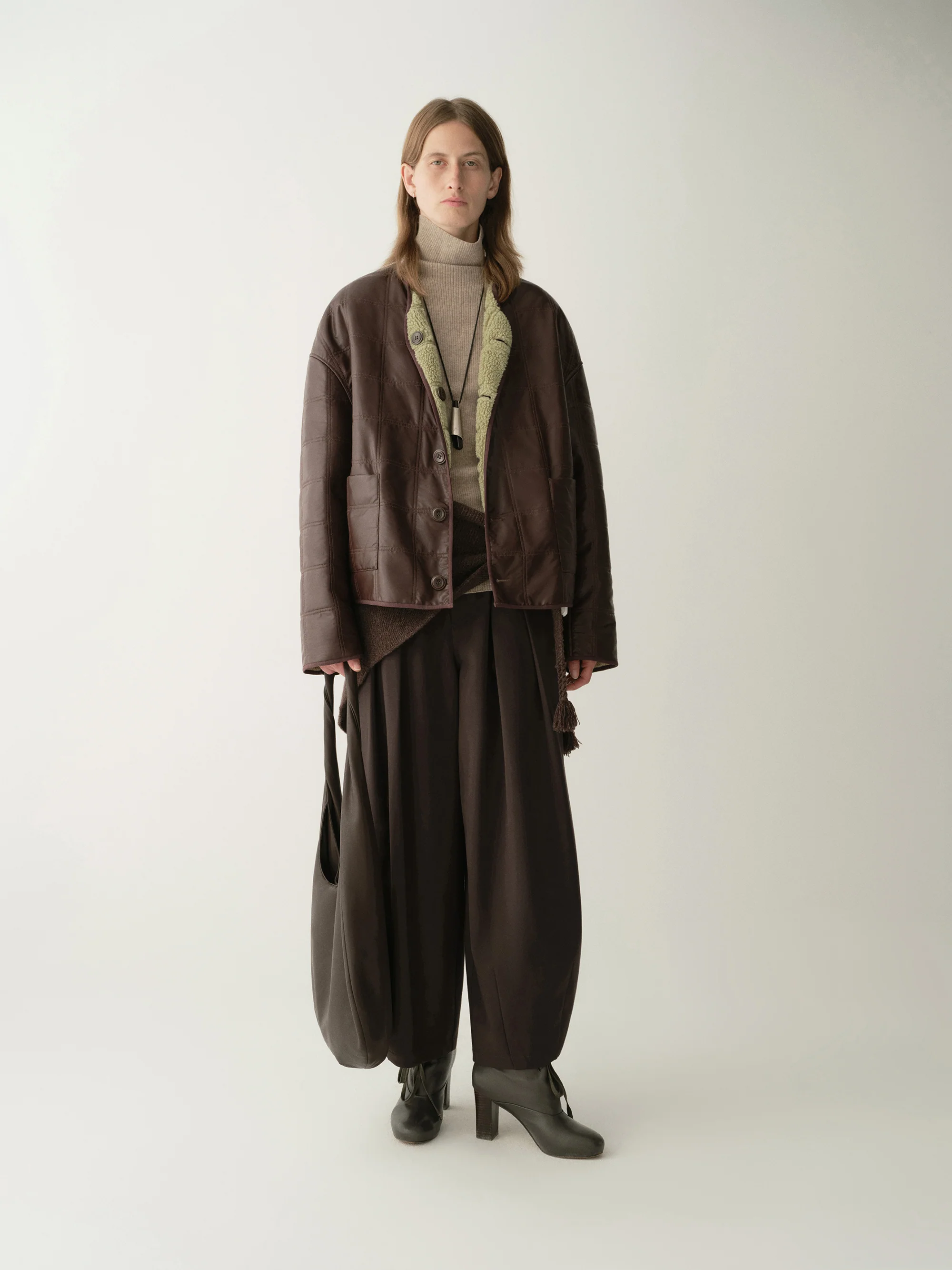 Two-way Checked Jacket - Image 5
