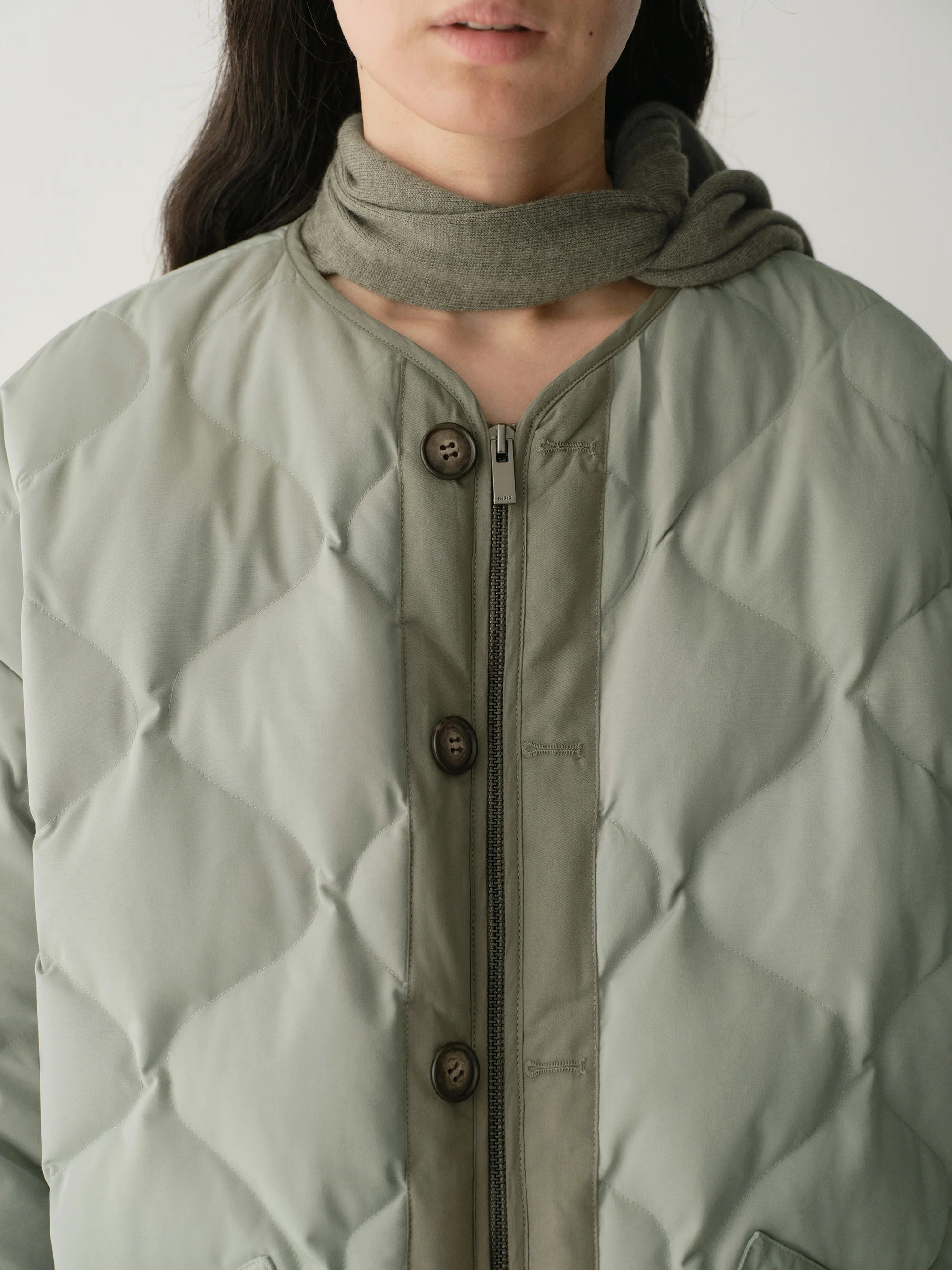 Short Contrast-panel Down Jacket - Image 9