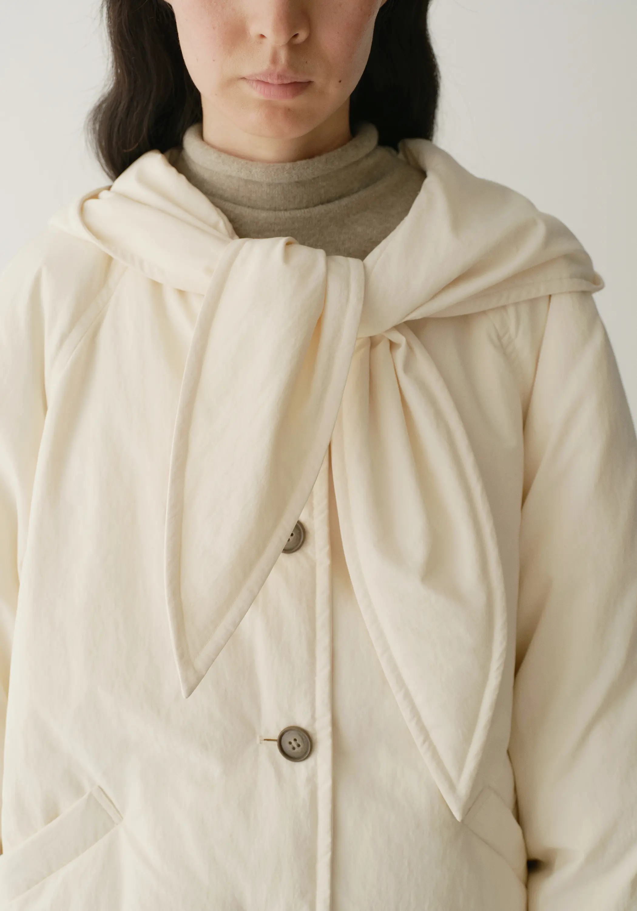 Tie-scarf Down Jacket - Image 10