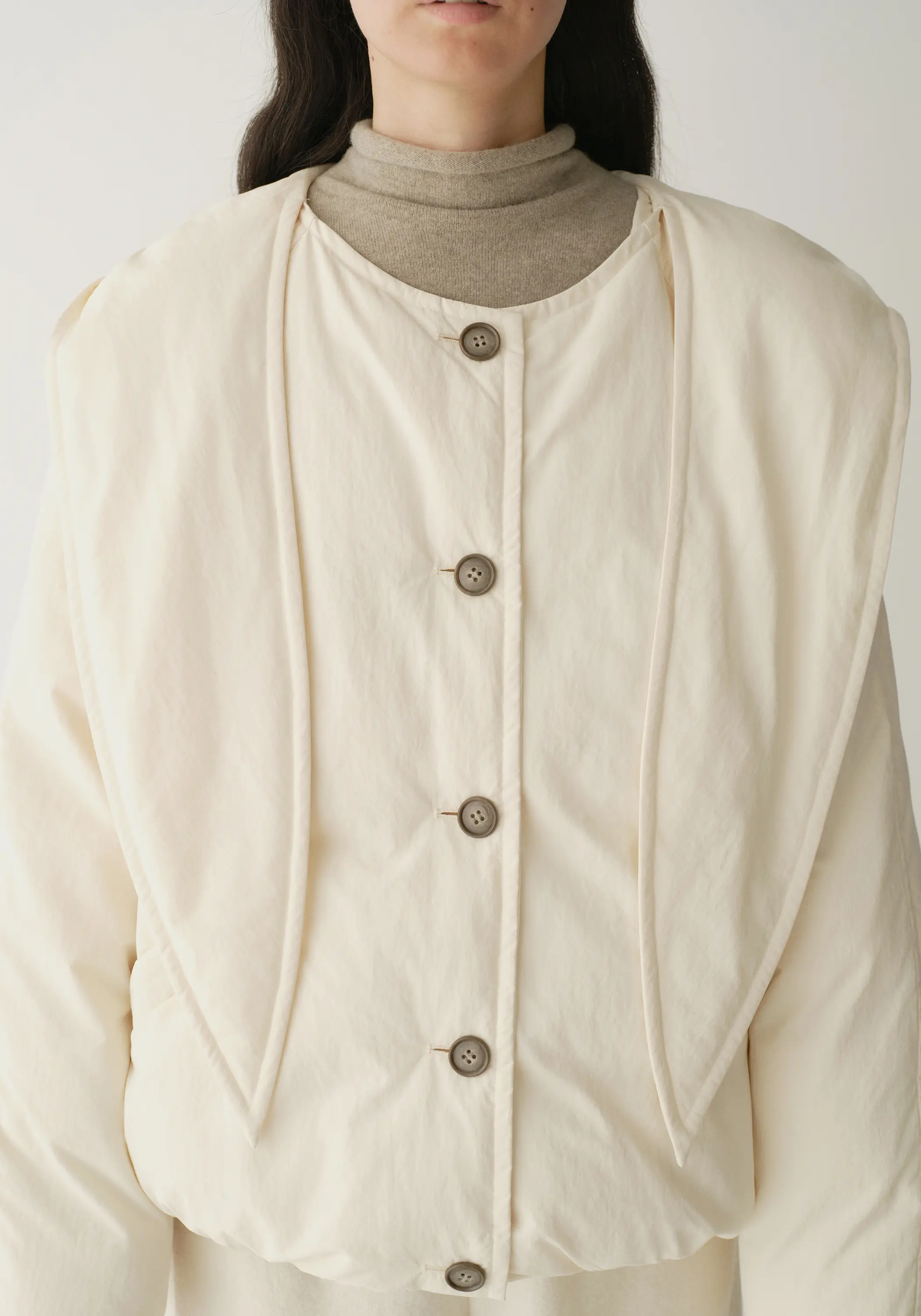 Tie-scarf Down Jacket - Image 11