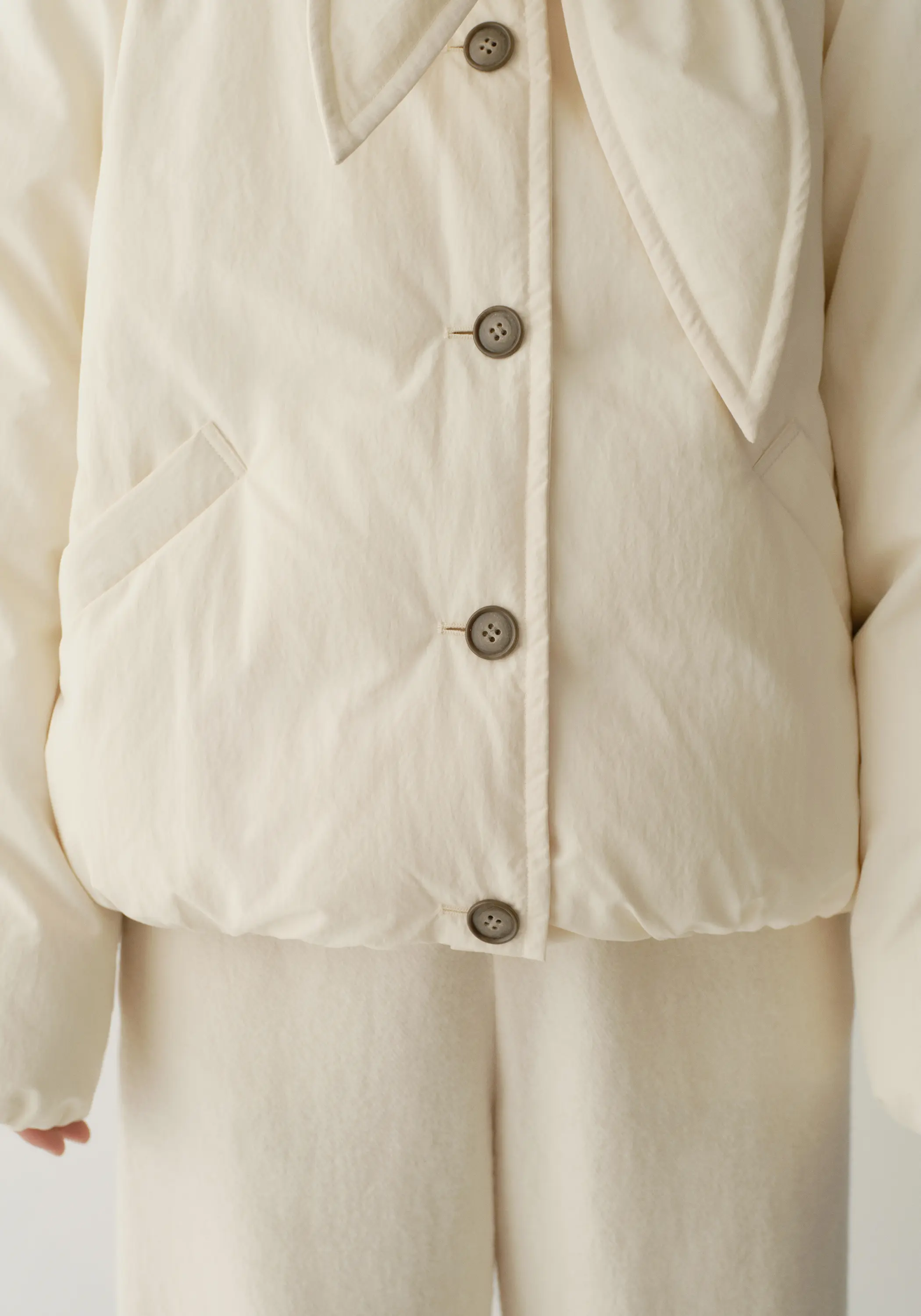 Tie-scarf Down Jacket - Image 12