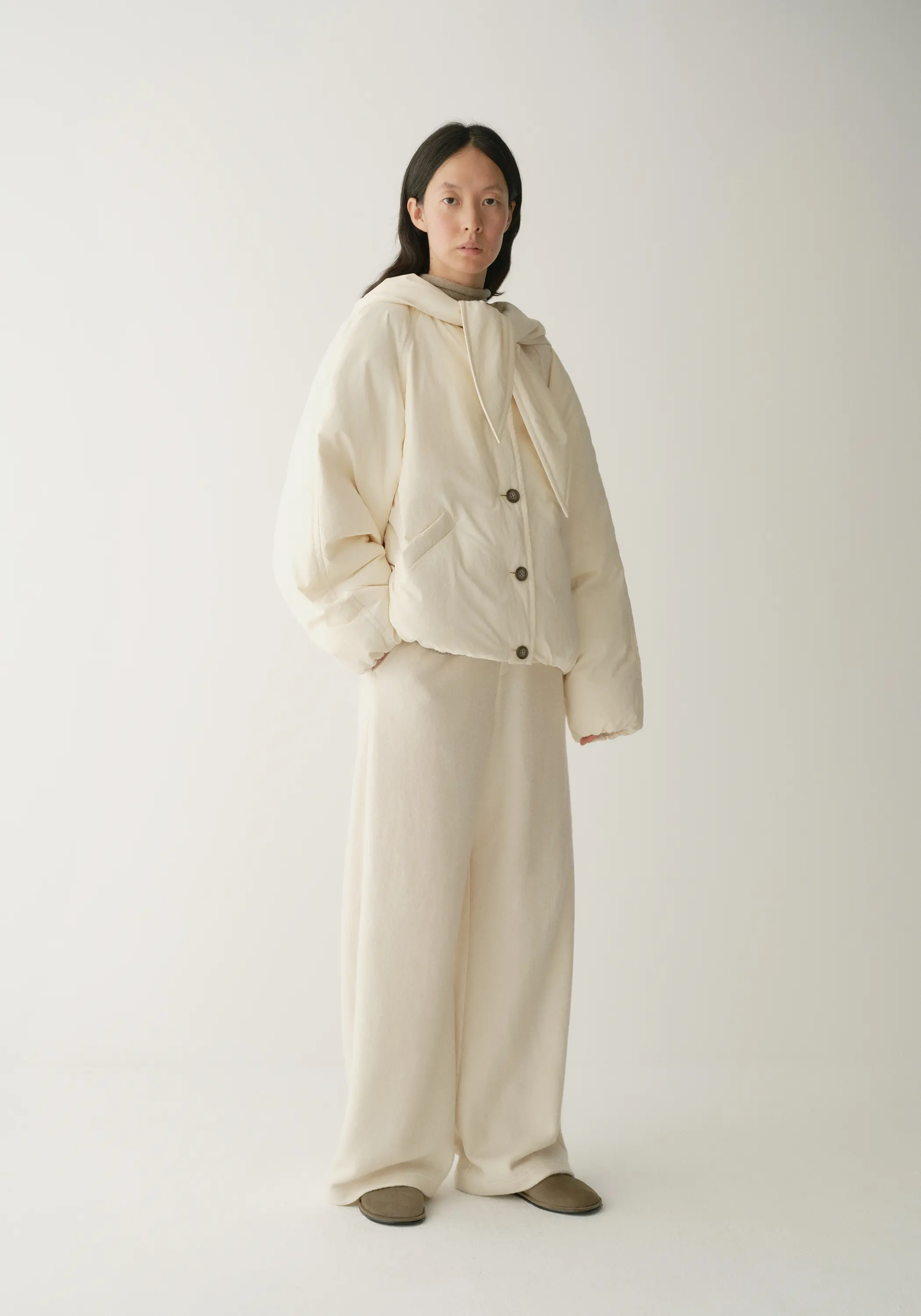 Tie-scarf Down Jacket - Image 6