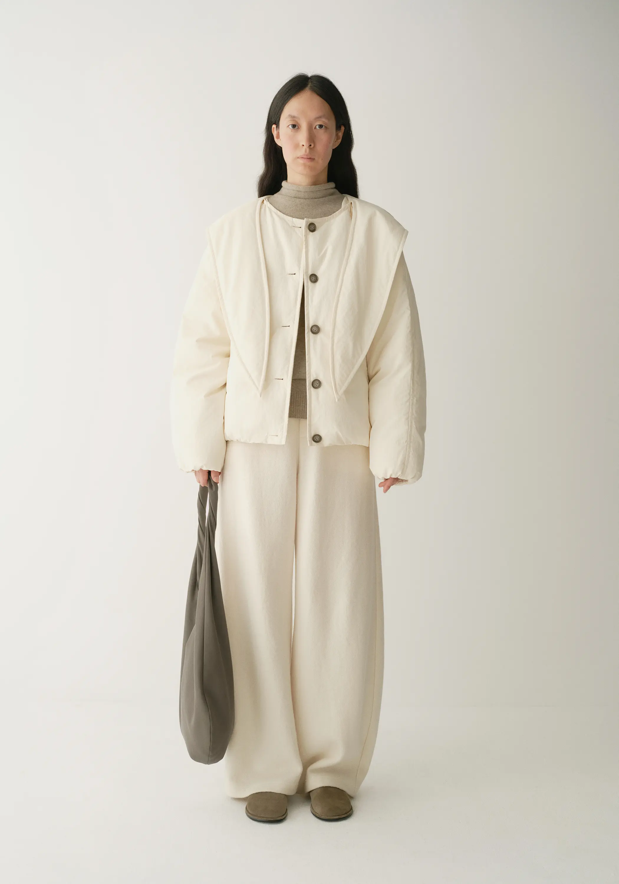 Tie-scarf Down Jacket - Image 7