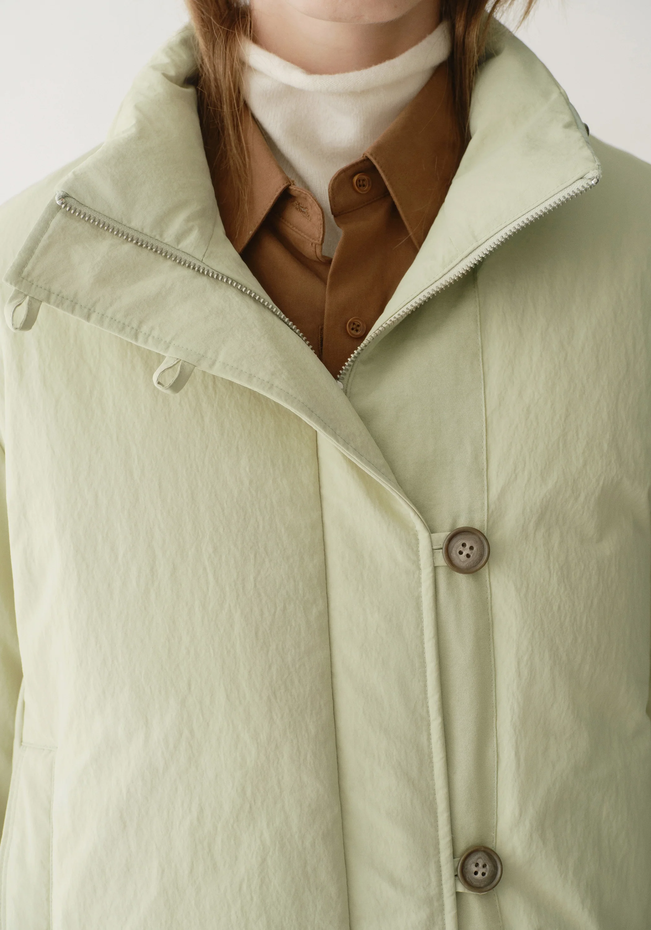 Asymmetric Short Down Jacket - Image 10