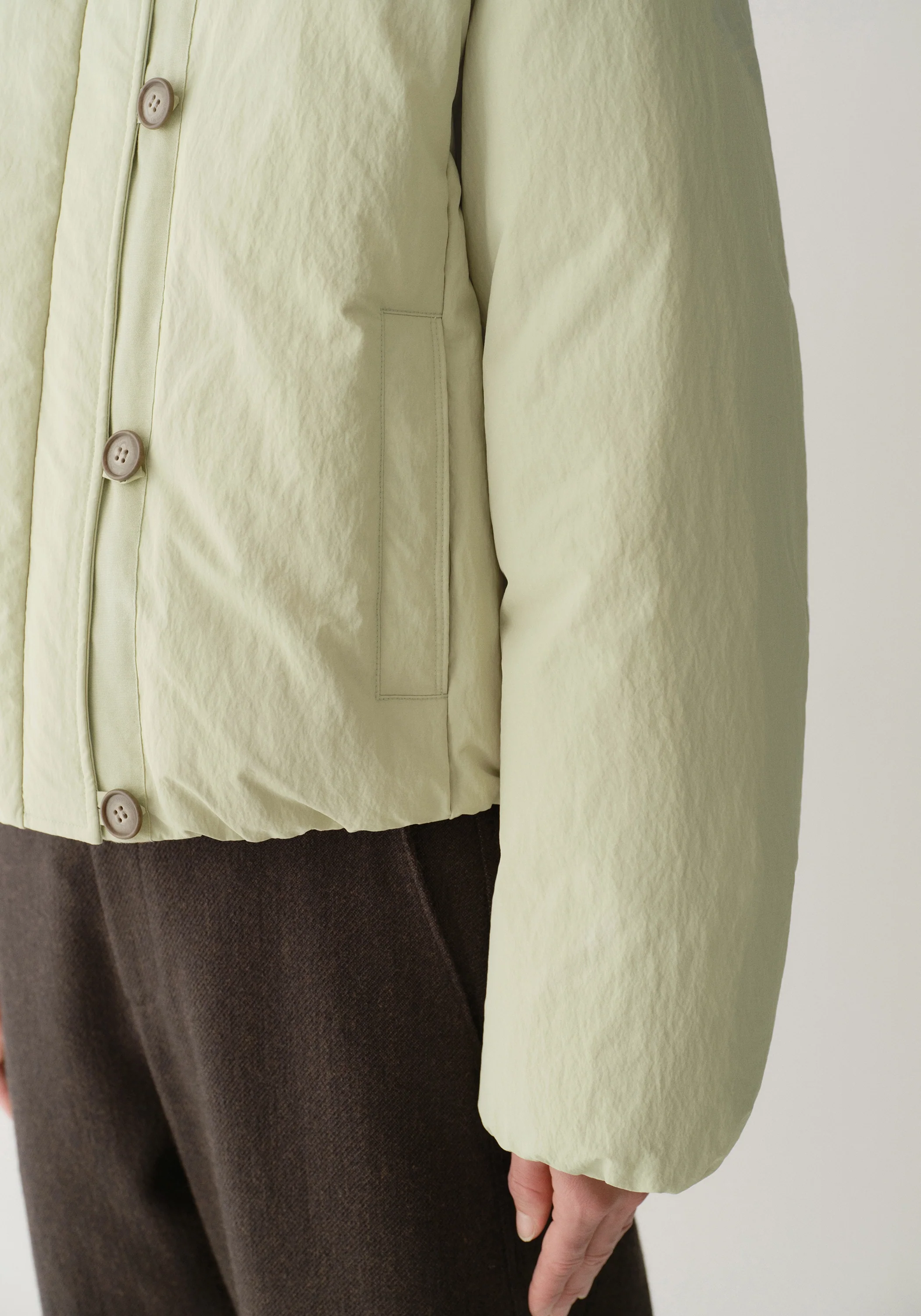 Asymmetric Short Down Jacket - Image 12