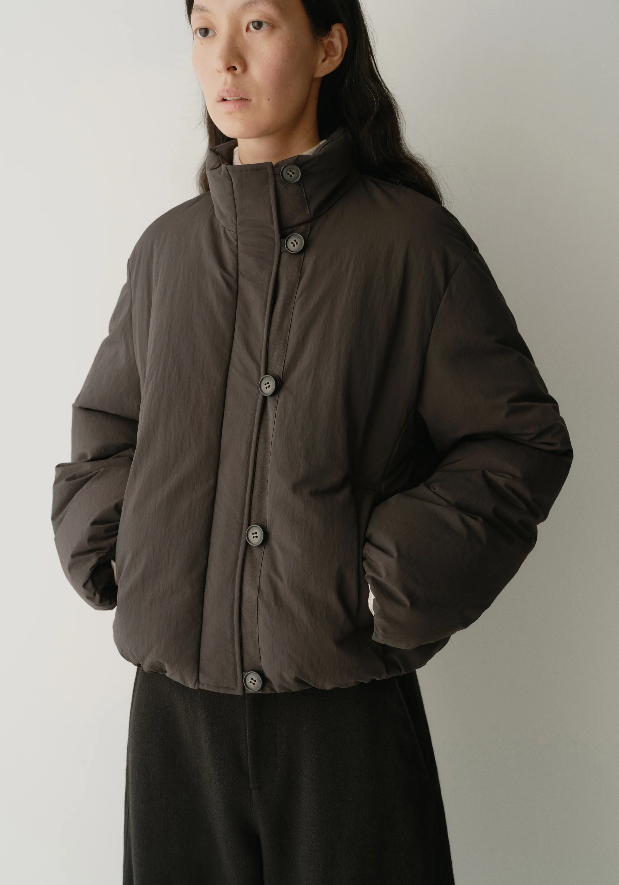 Asymmetric Short Down Jacket - Image 18