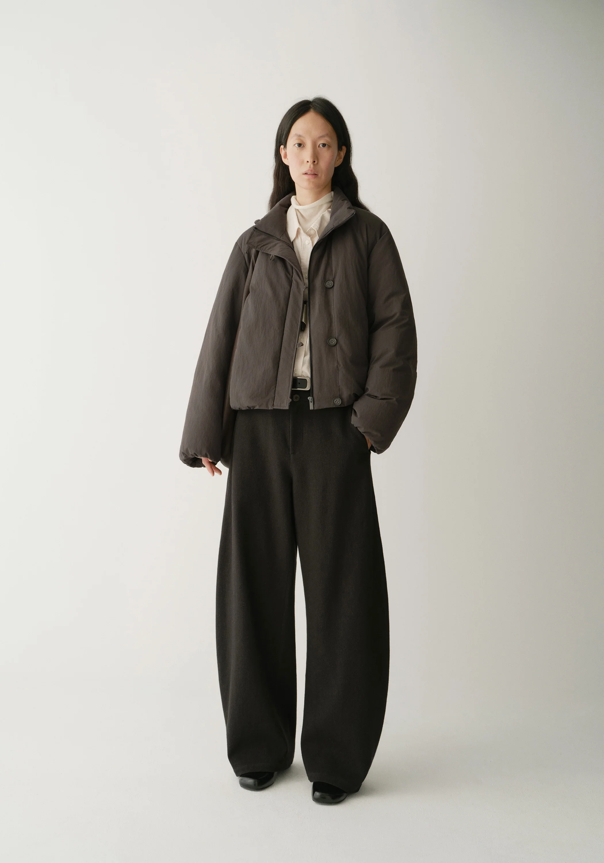 Asymmetric Short Down Jacket - Image 2