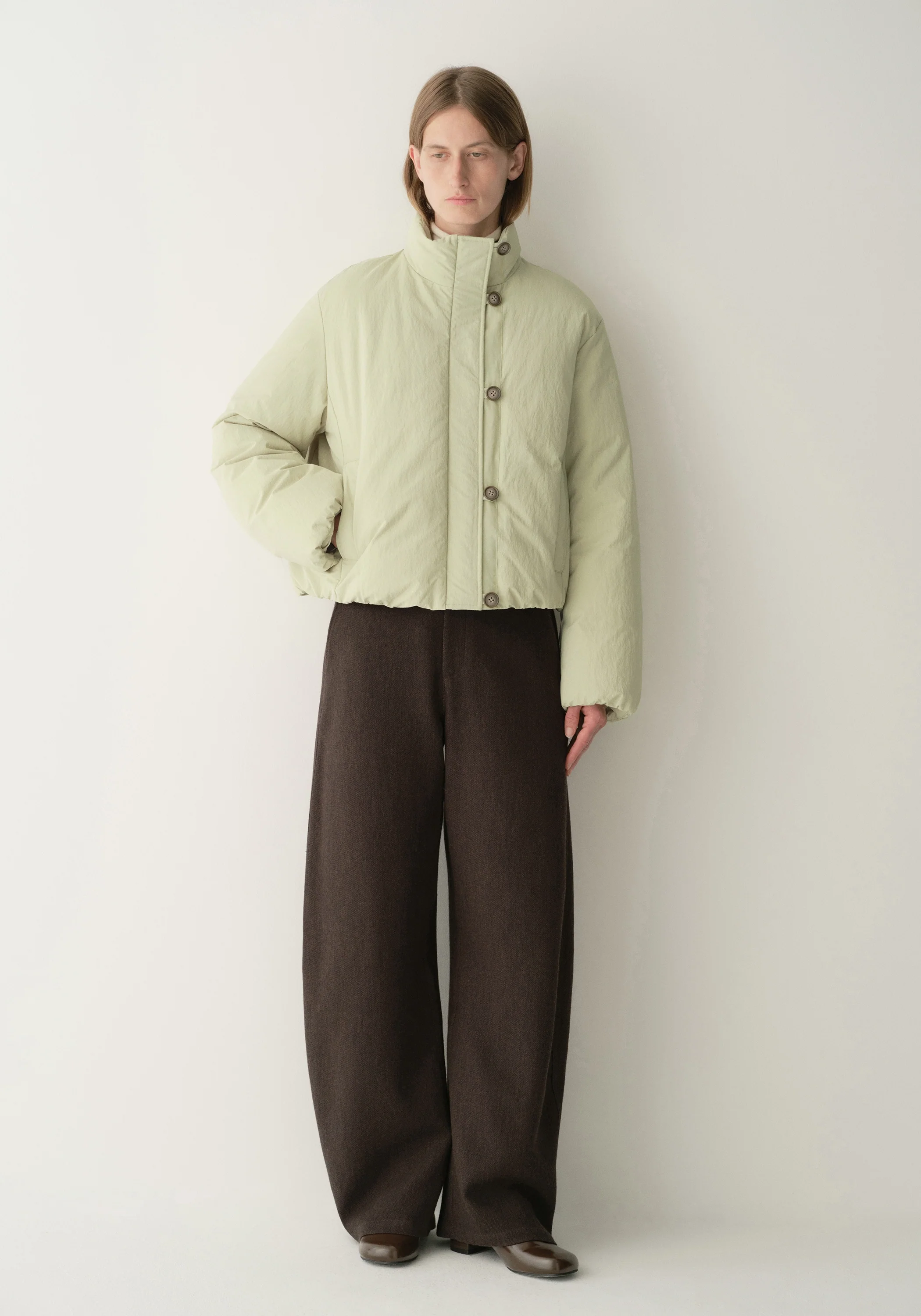 Asymmetric Short Down Jacket - Image 4