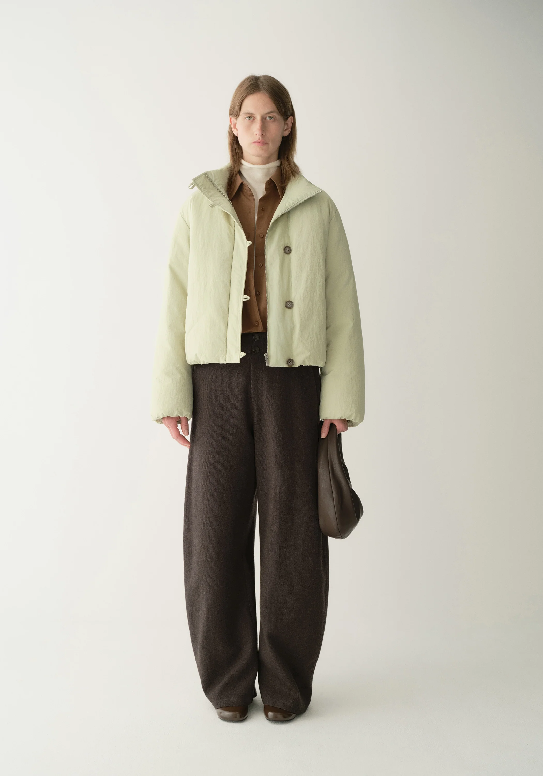 Asymmetric Short Down Jacket - Image 5