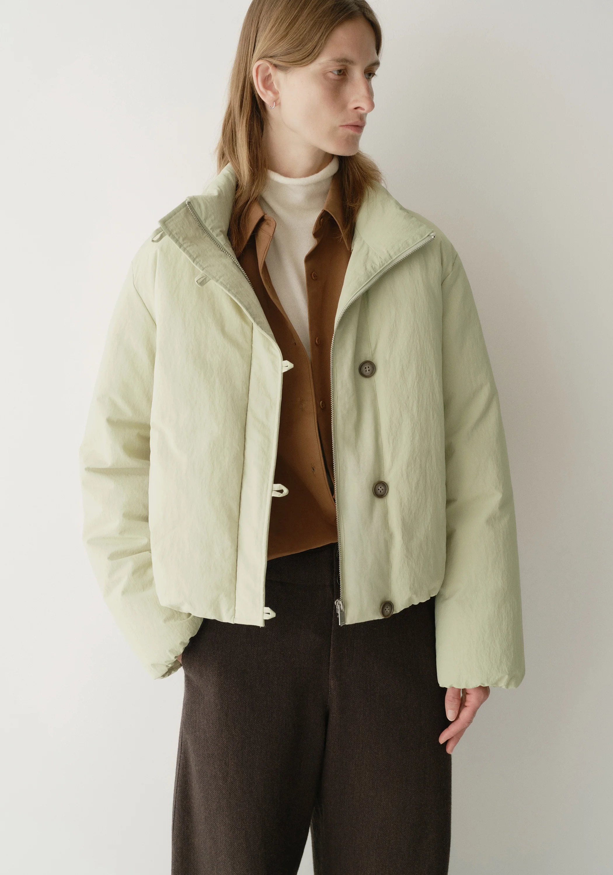 Asymmetric Short Down Jacket - Image 8