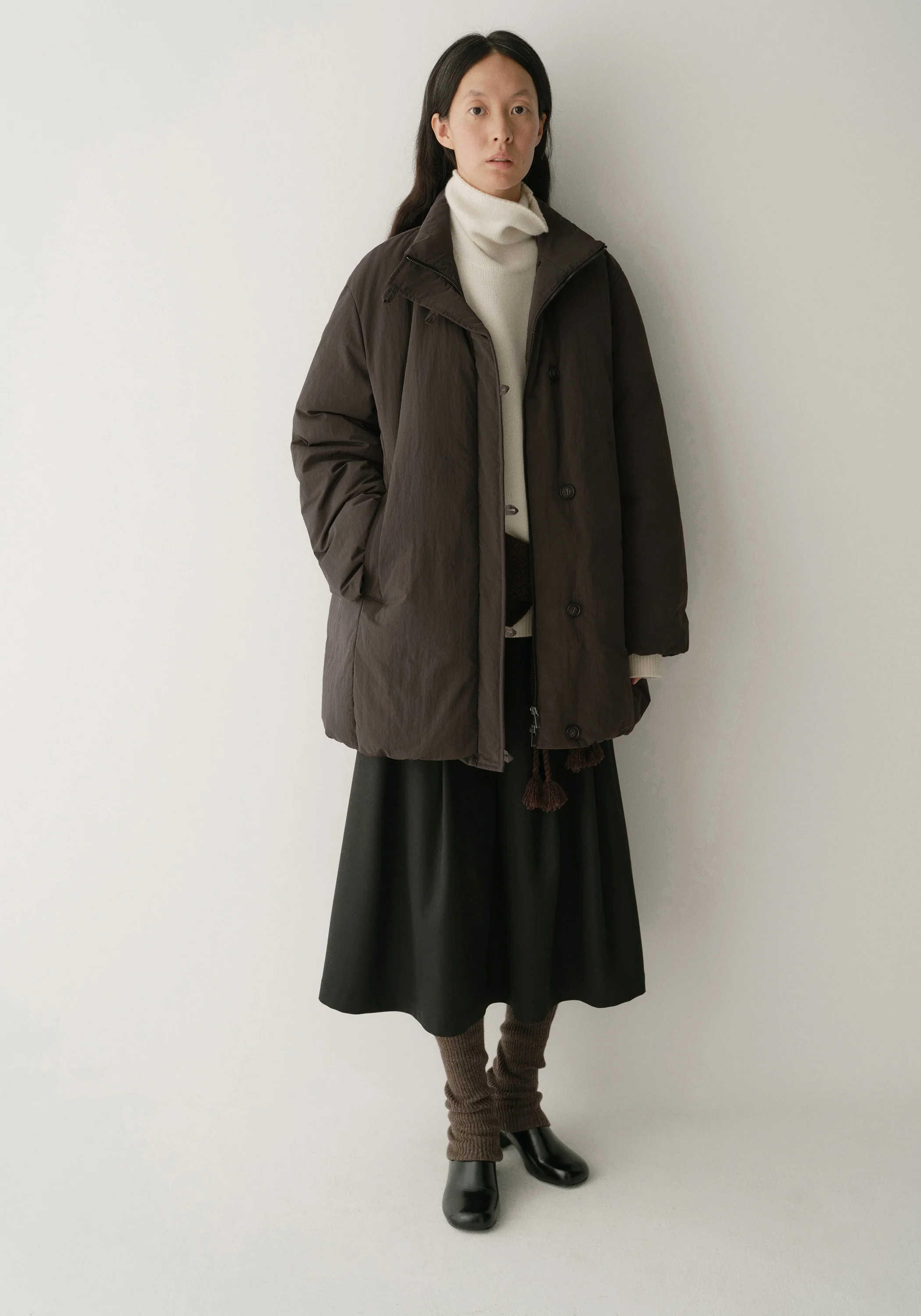 Asymmetric Long Down Jacket - Image 3