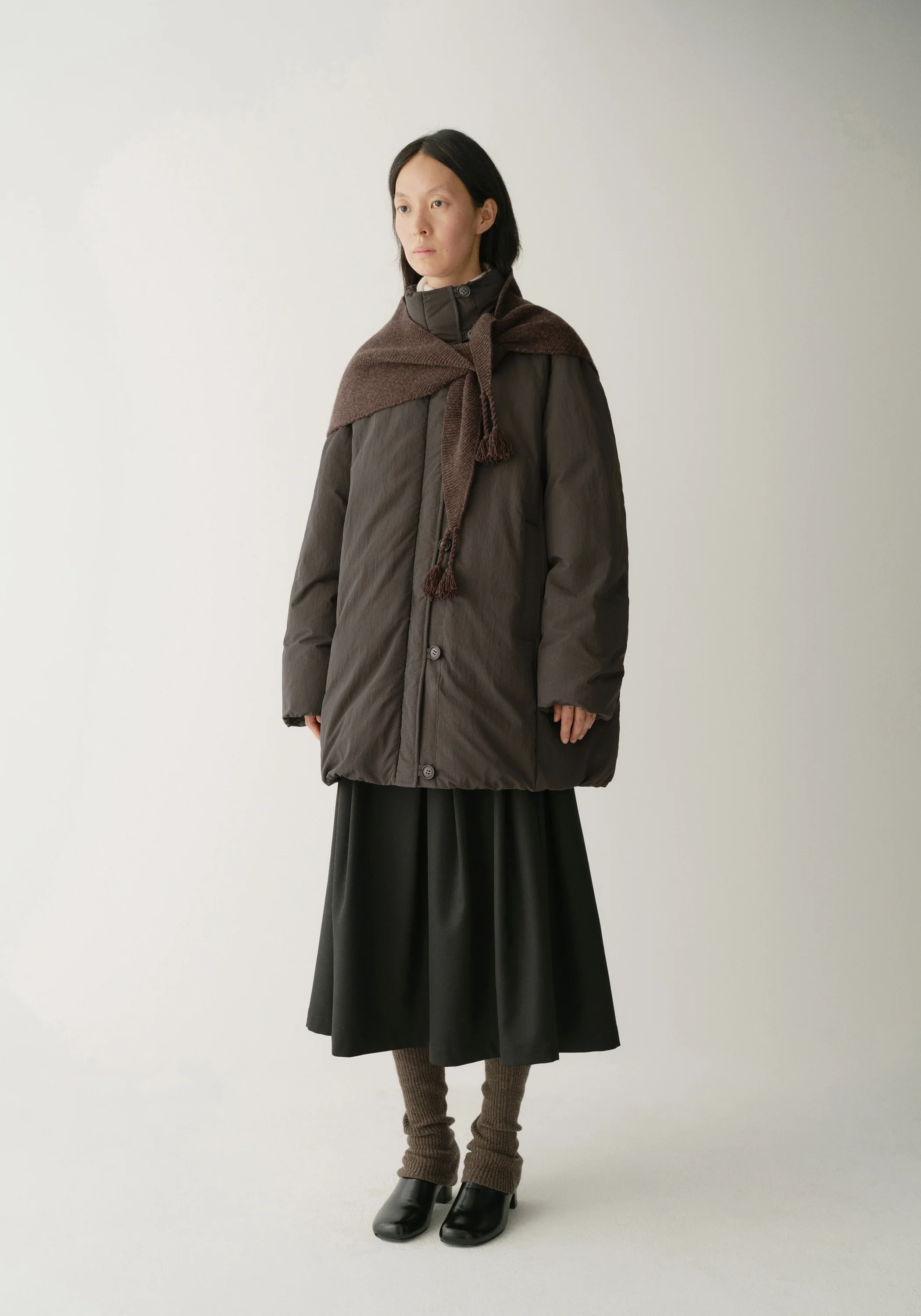 Asymmetric Long Down Jacket - Image 4