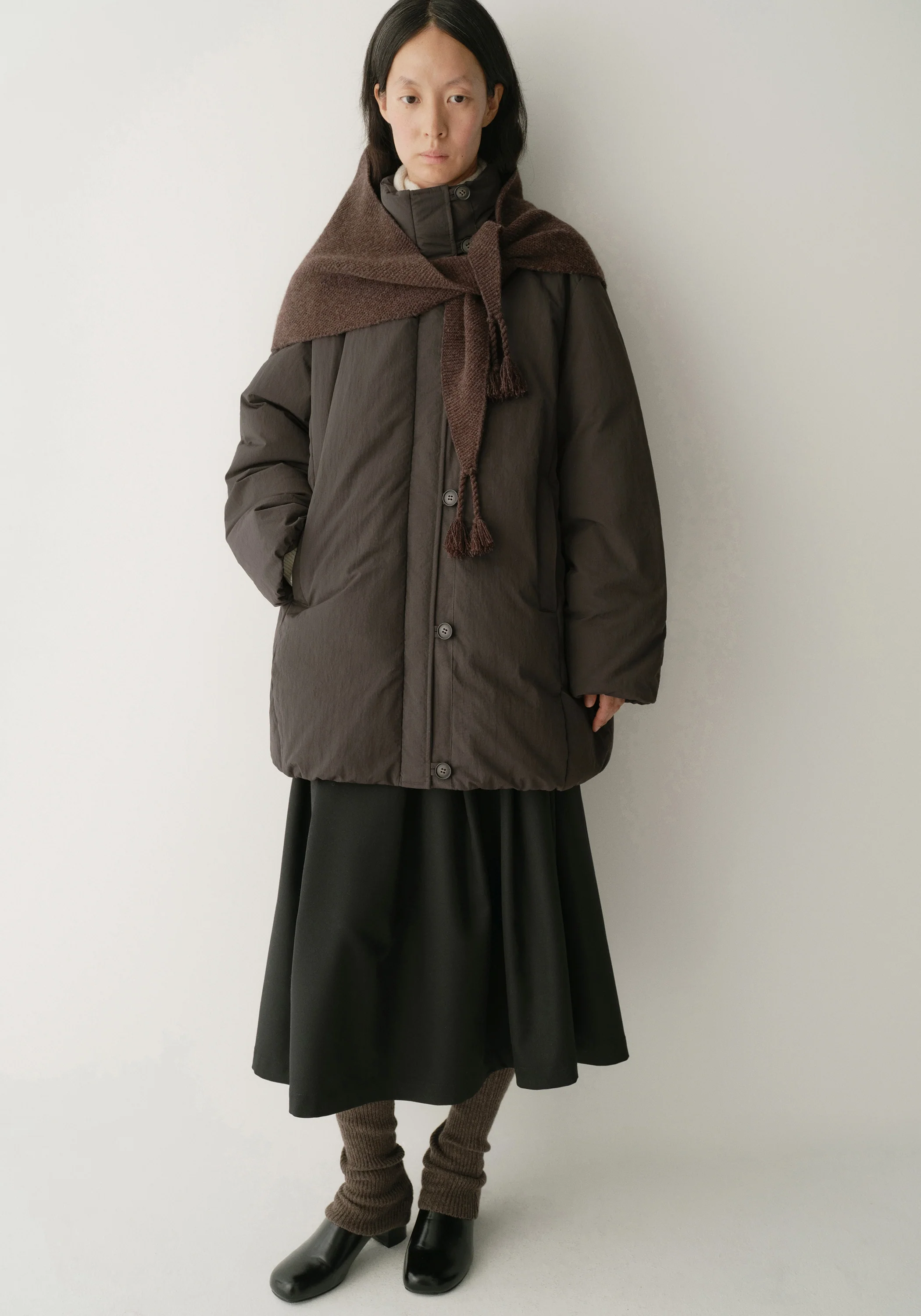 Asymmetric Long Down Jacket - Image 6