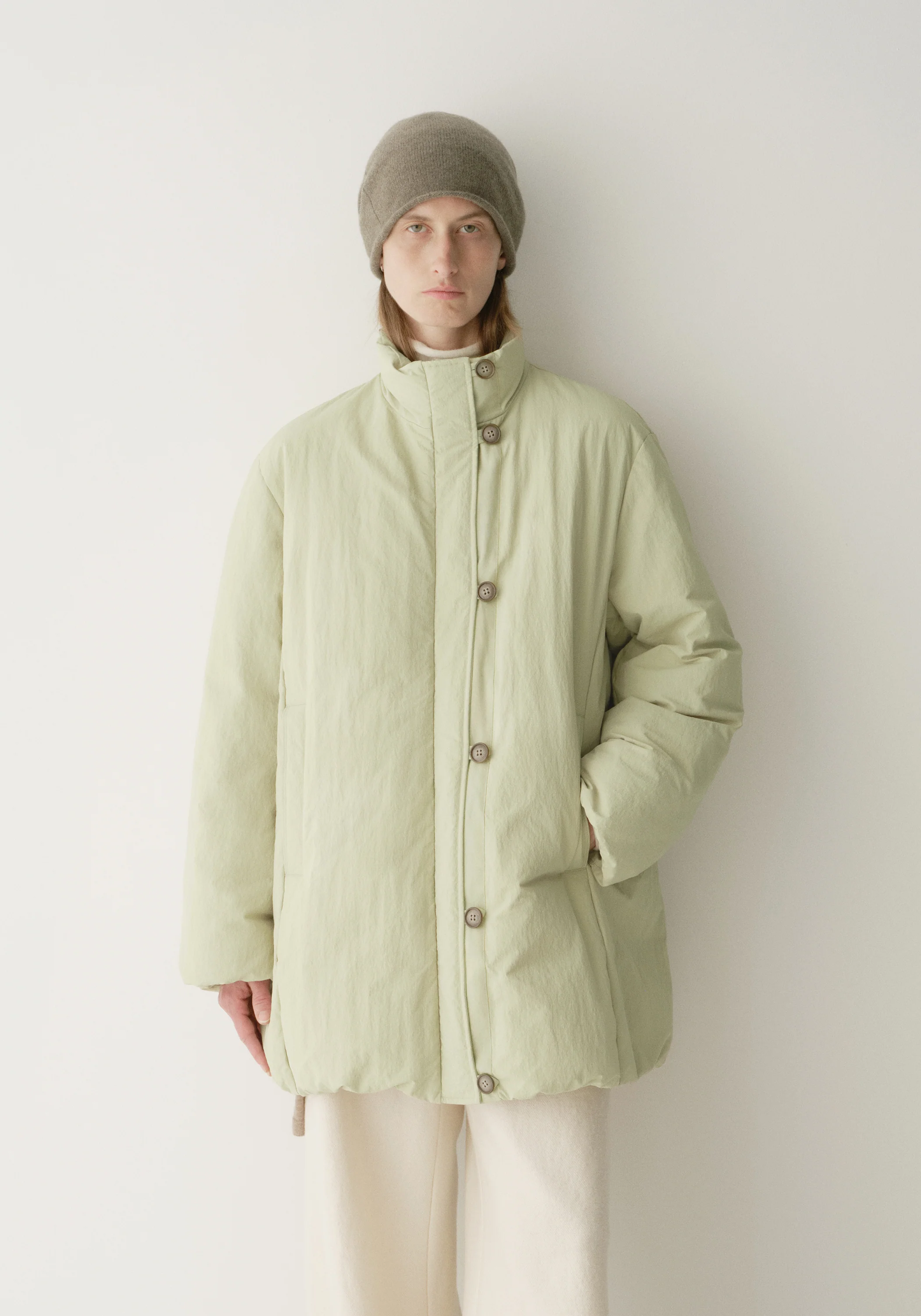 Asymmetric Long Down Jacket - Image 8