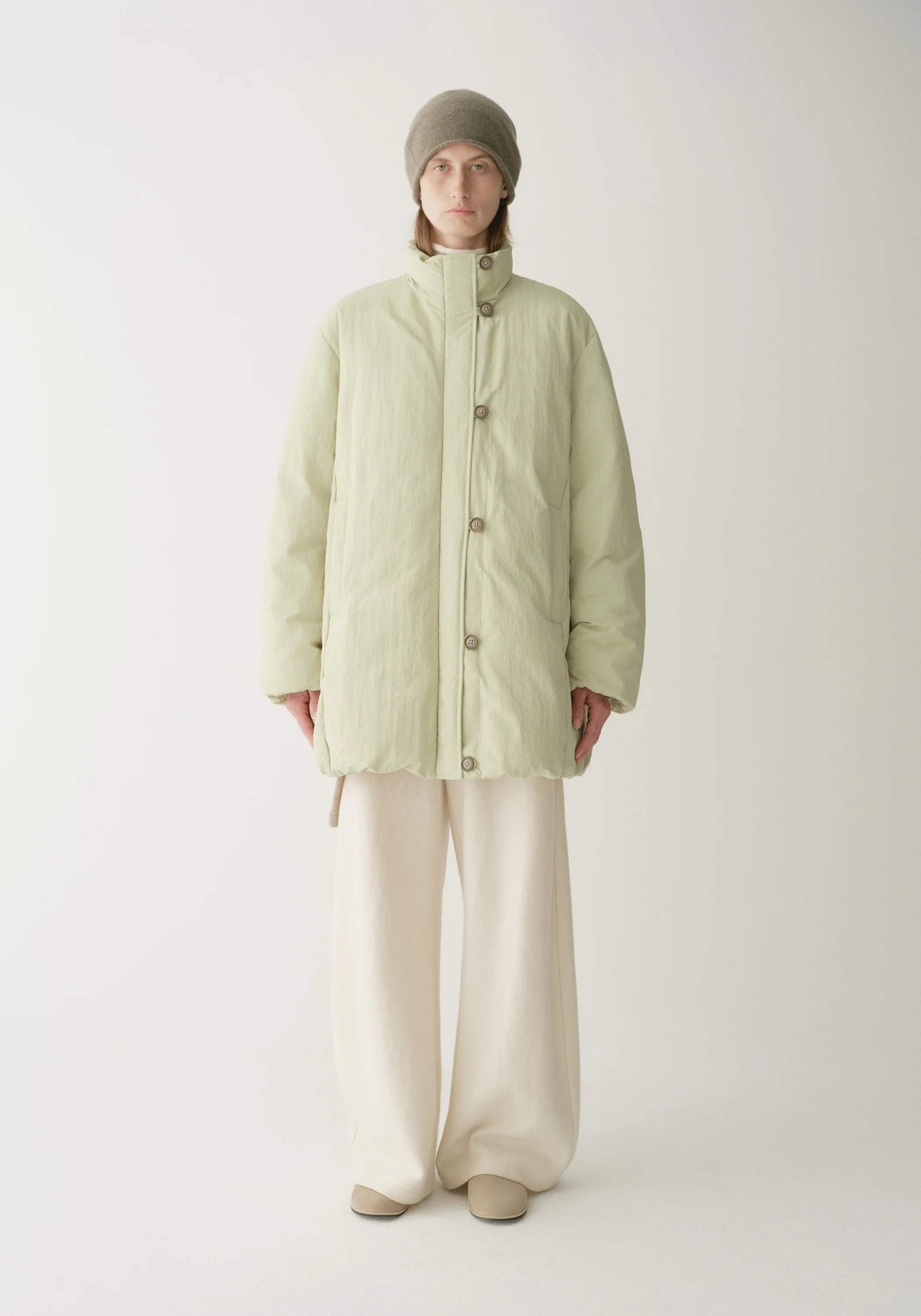 Asymmetric Long Down Jacket - Image 9