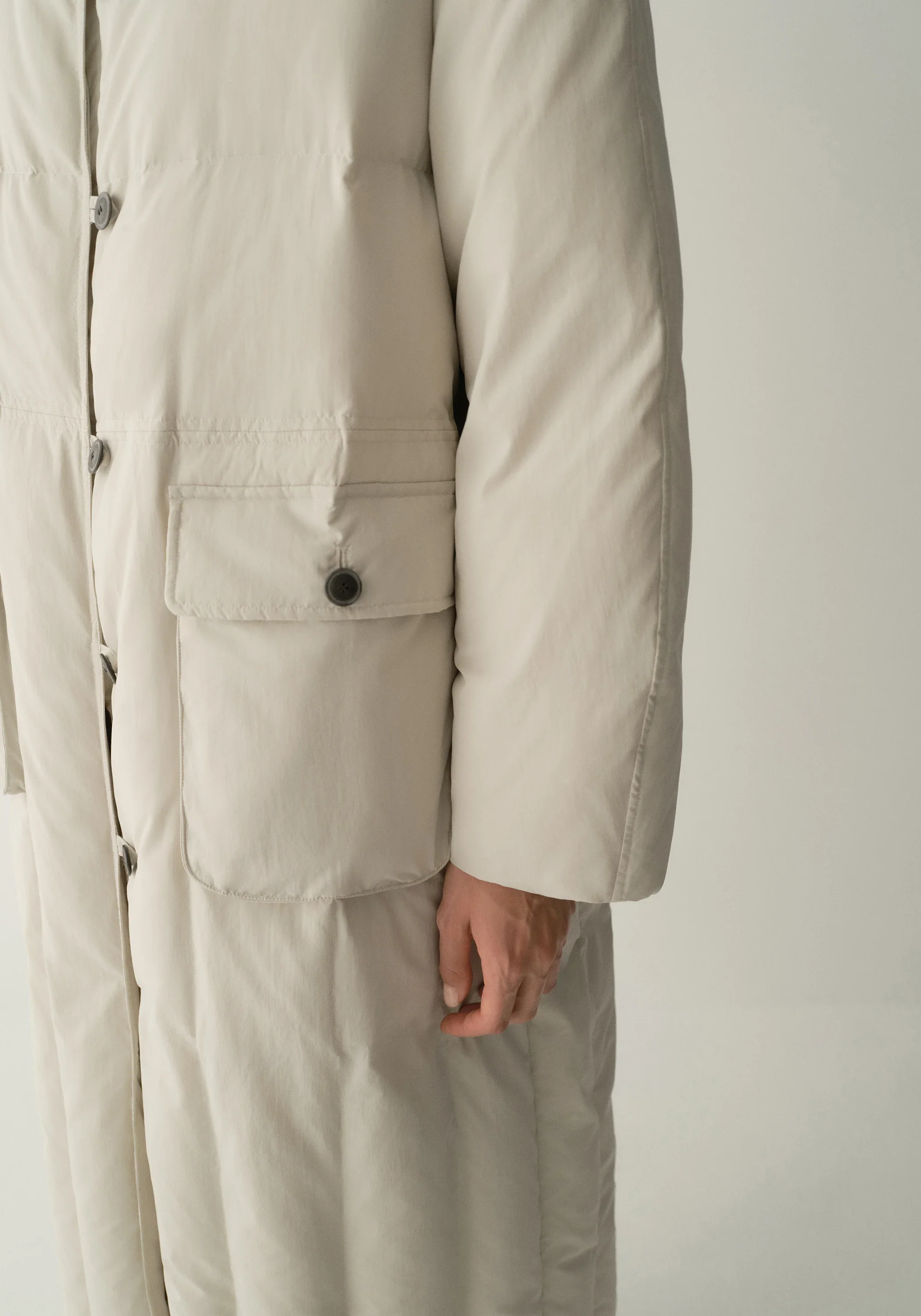 Long Quilted Down Coat - Image 11