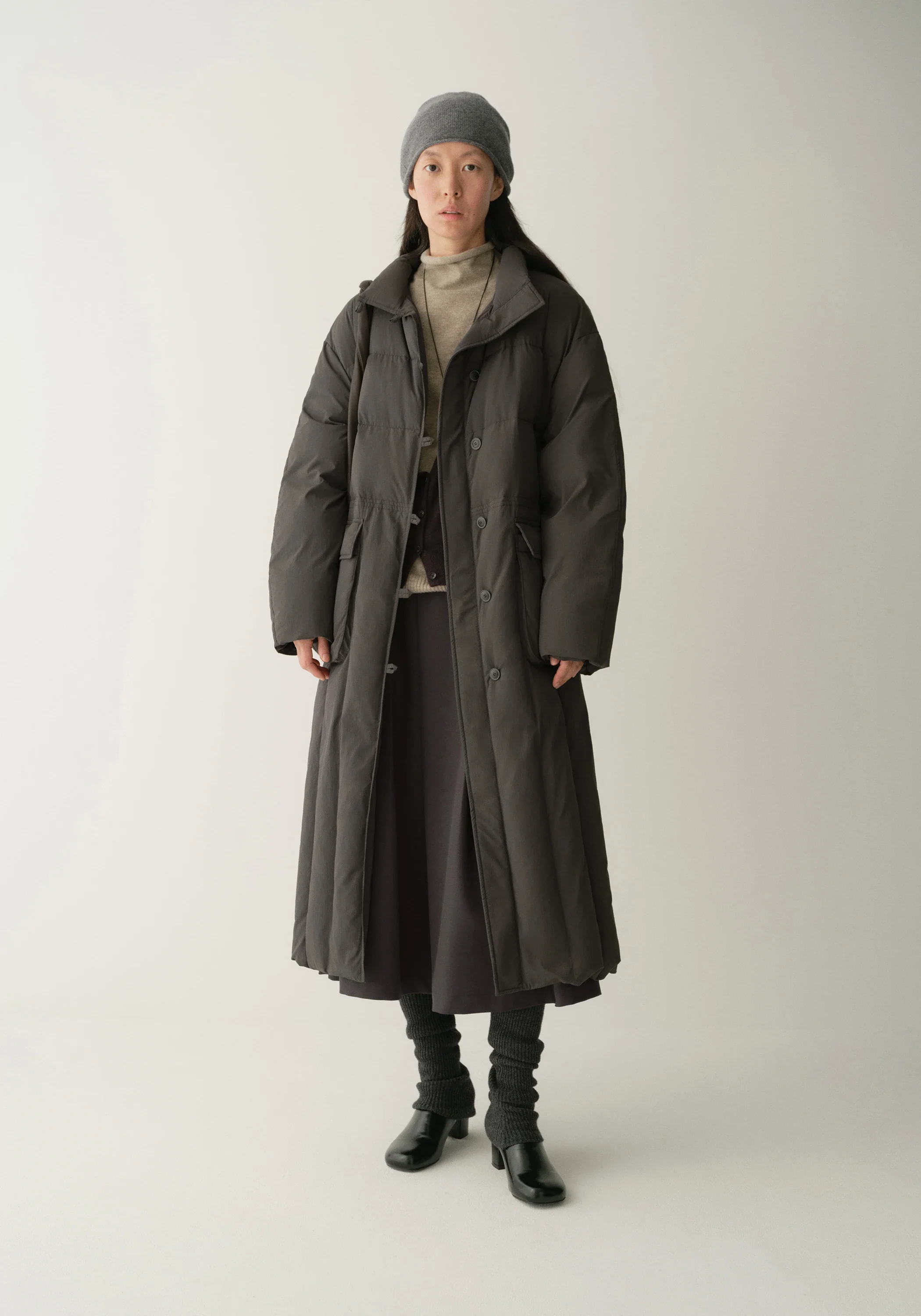 Long Quilted Down Coat - Image 15