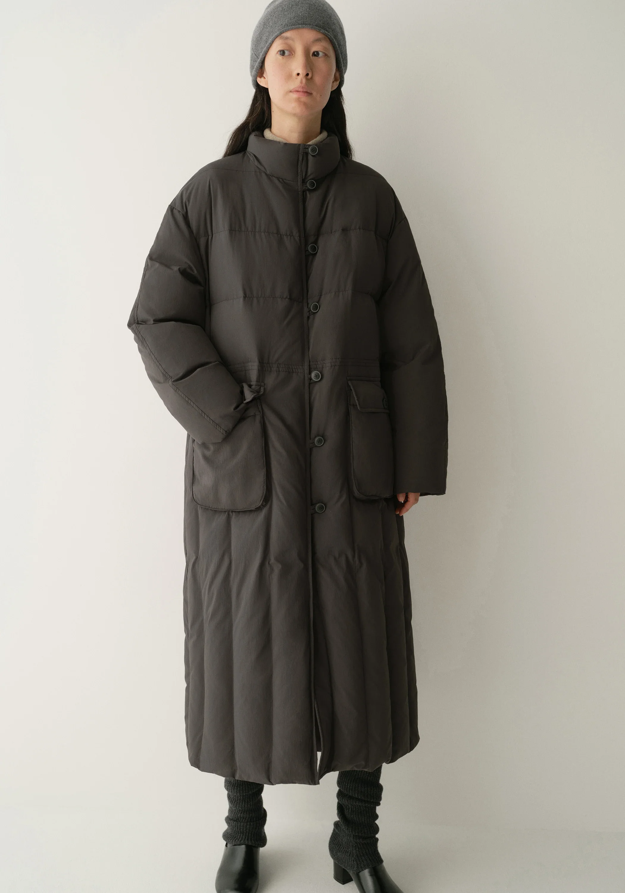 Long Quilted Down Coat - Image 18