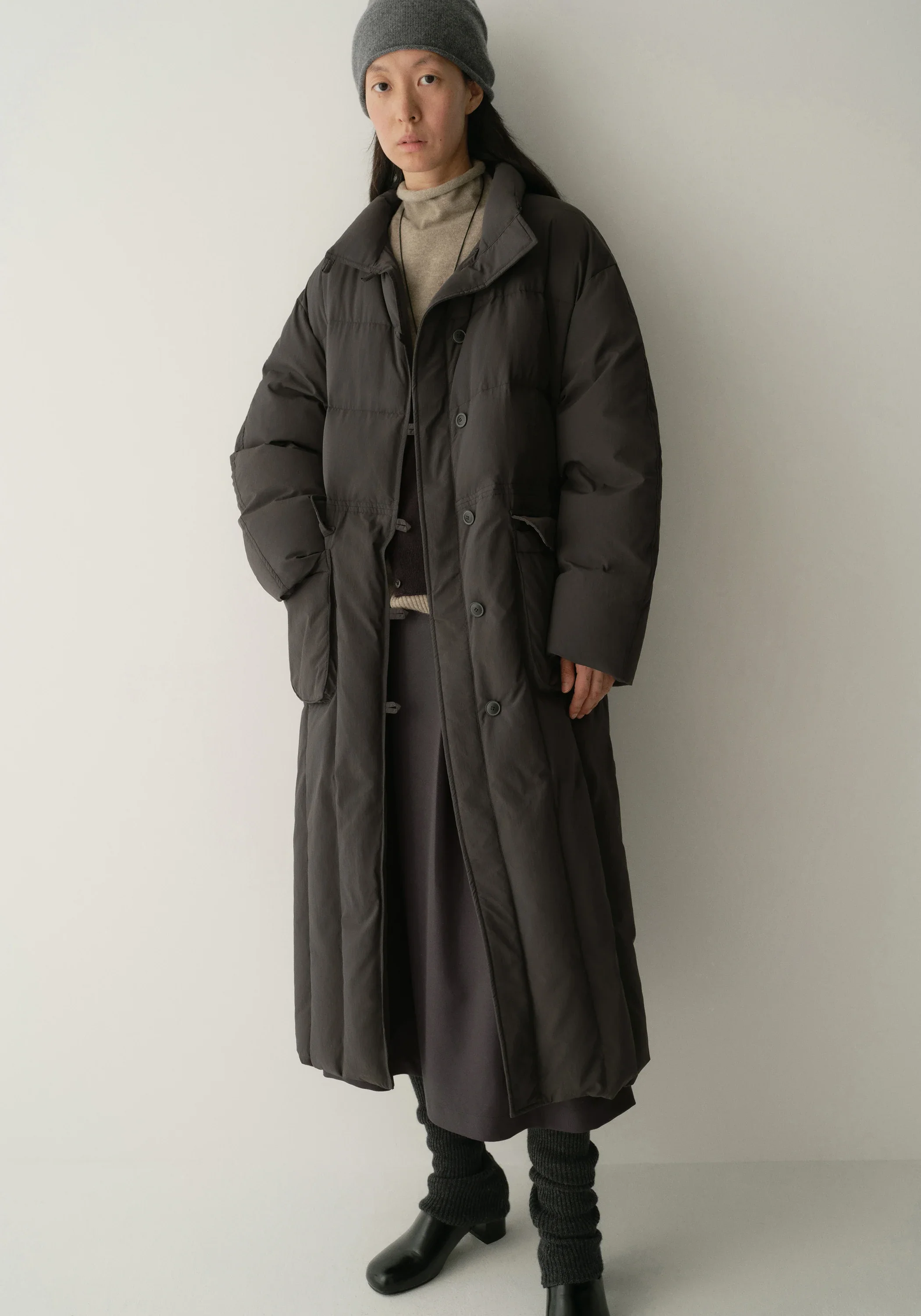 Long Quilted Down Coat - Image 19