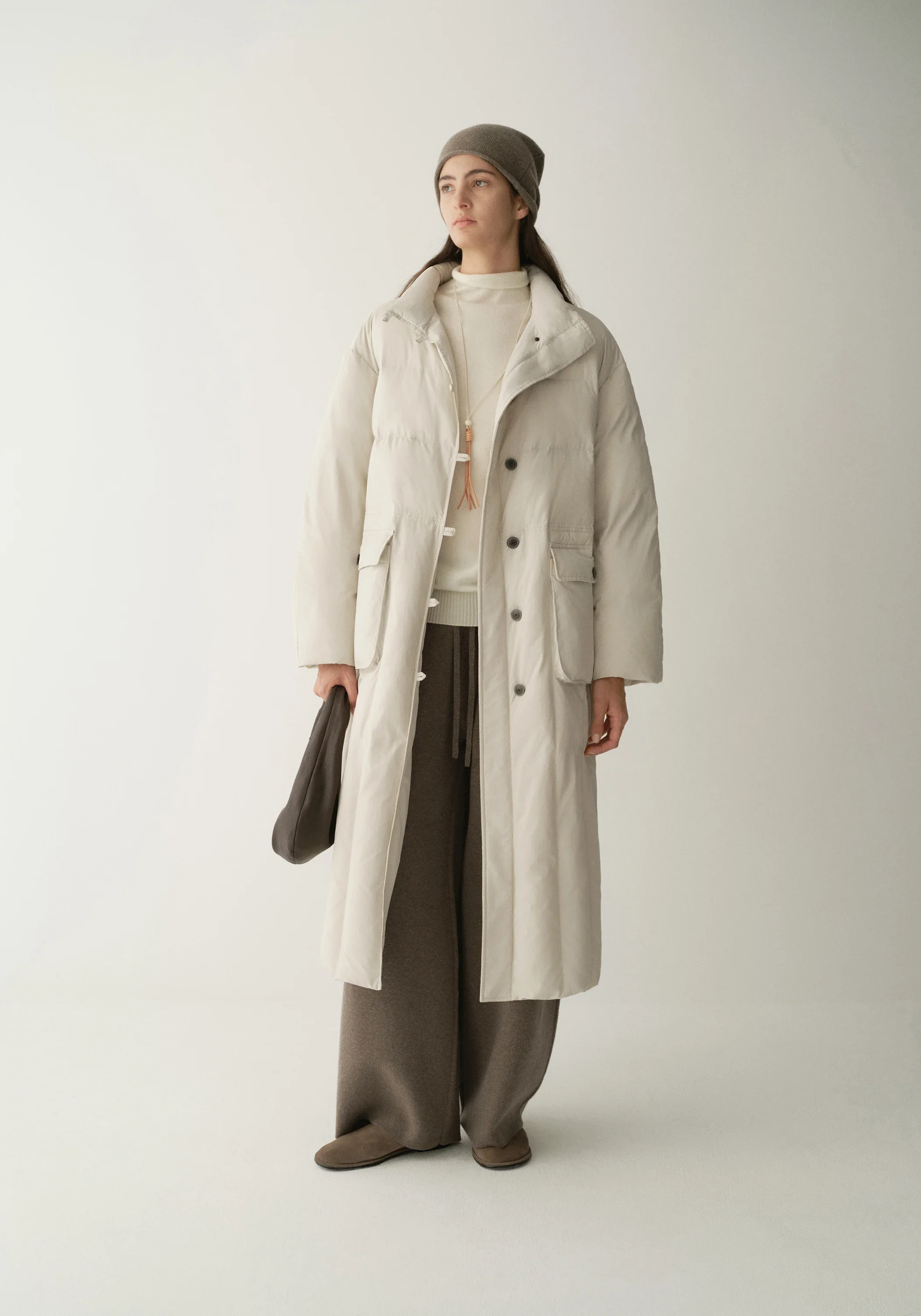 Long Quilted Down Coat - Image 4