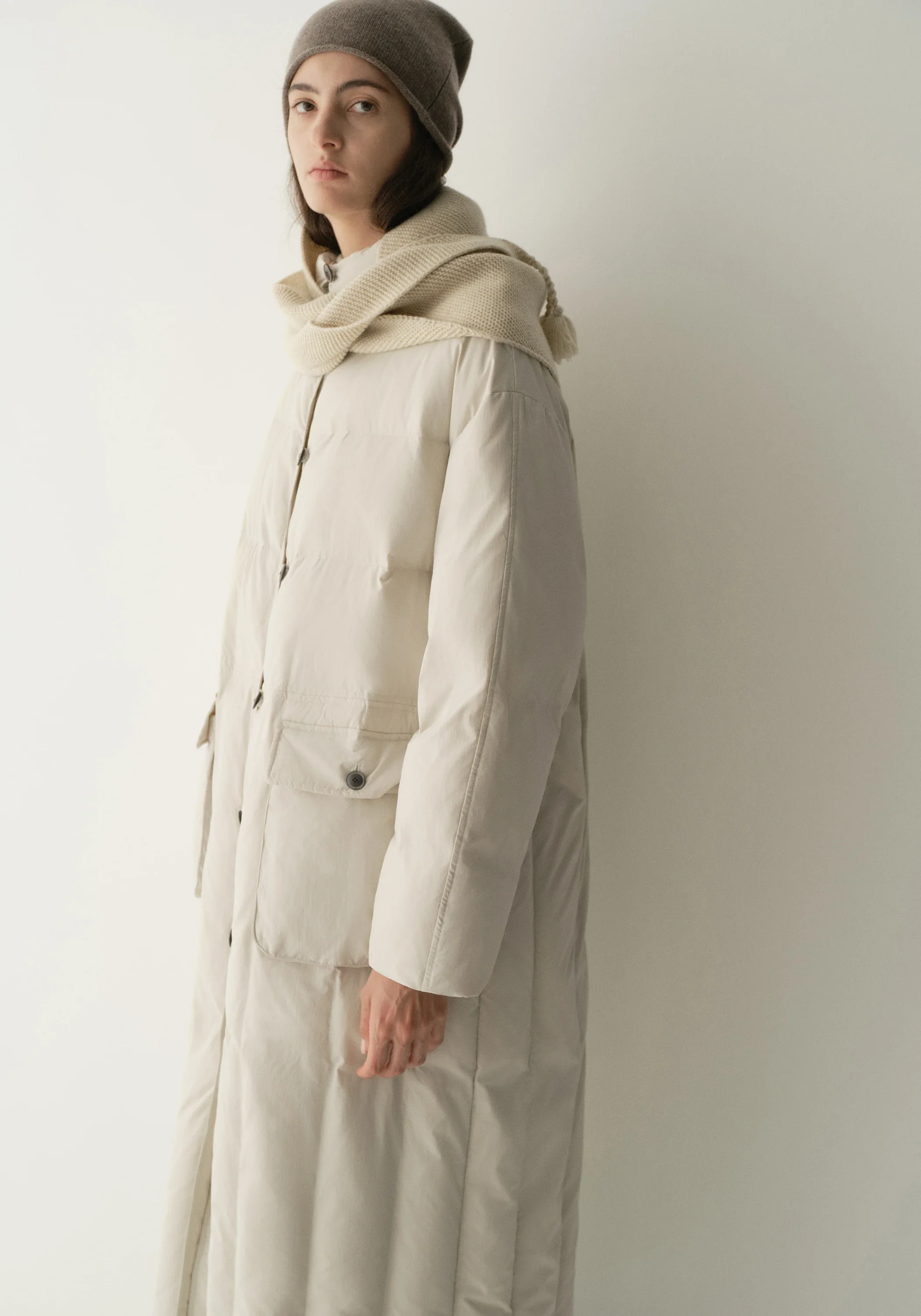 Long Quilted Down Coat - Image 7
