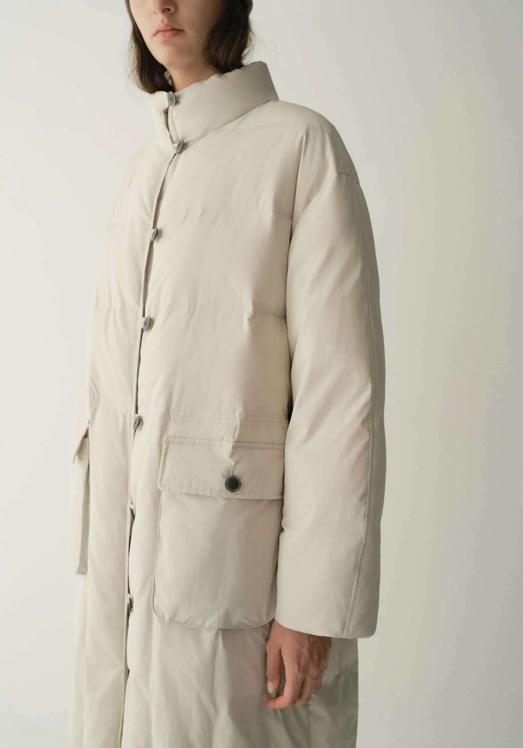 Long Quilted Down Coat - Image 9