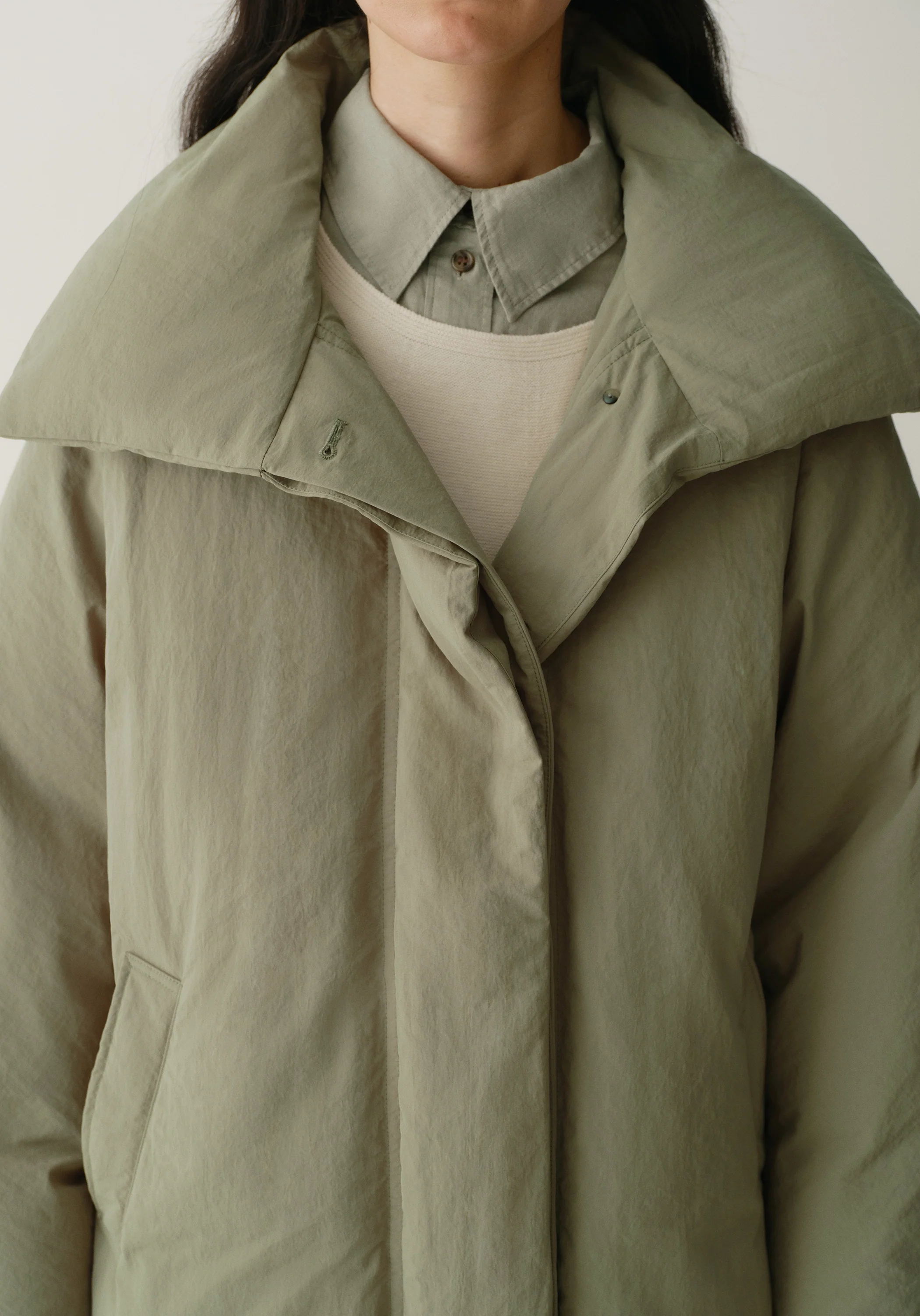 Batwing Sleeve Down Jacket - Image 10