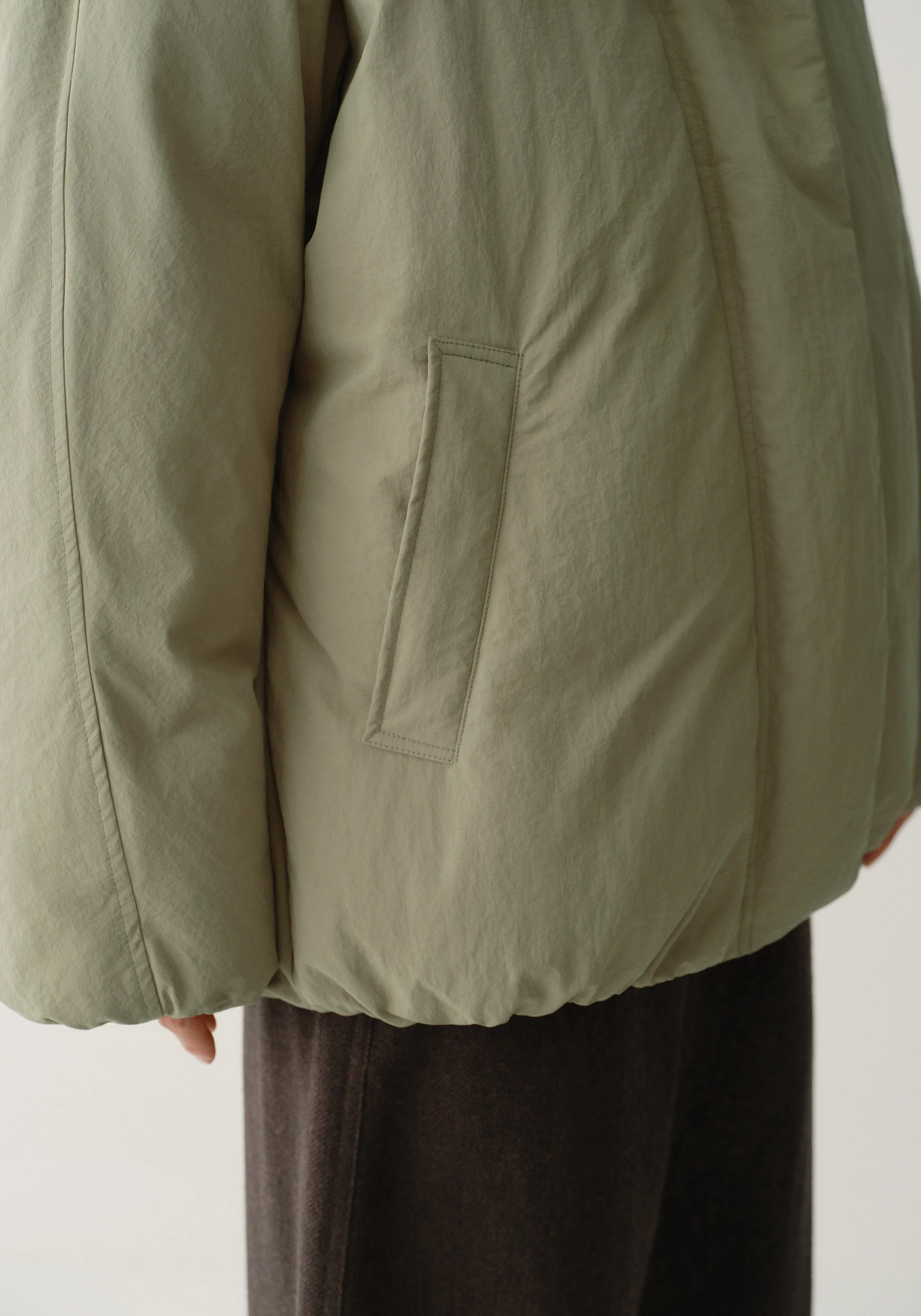 Batwing Sleeve Down Jacket - Image 11
