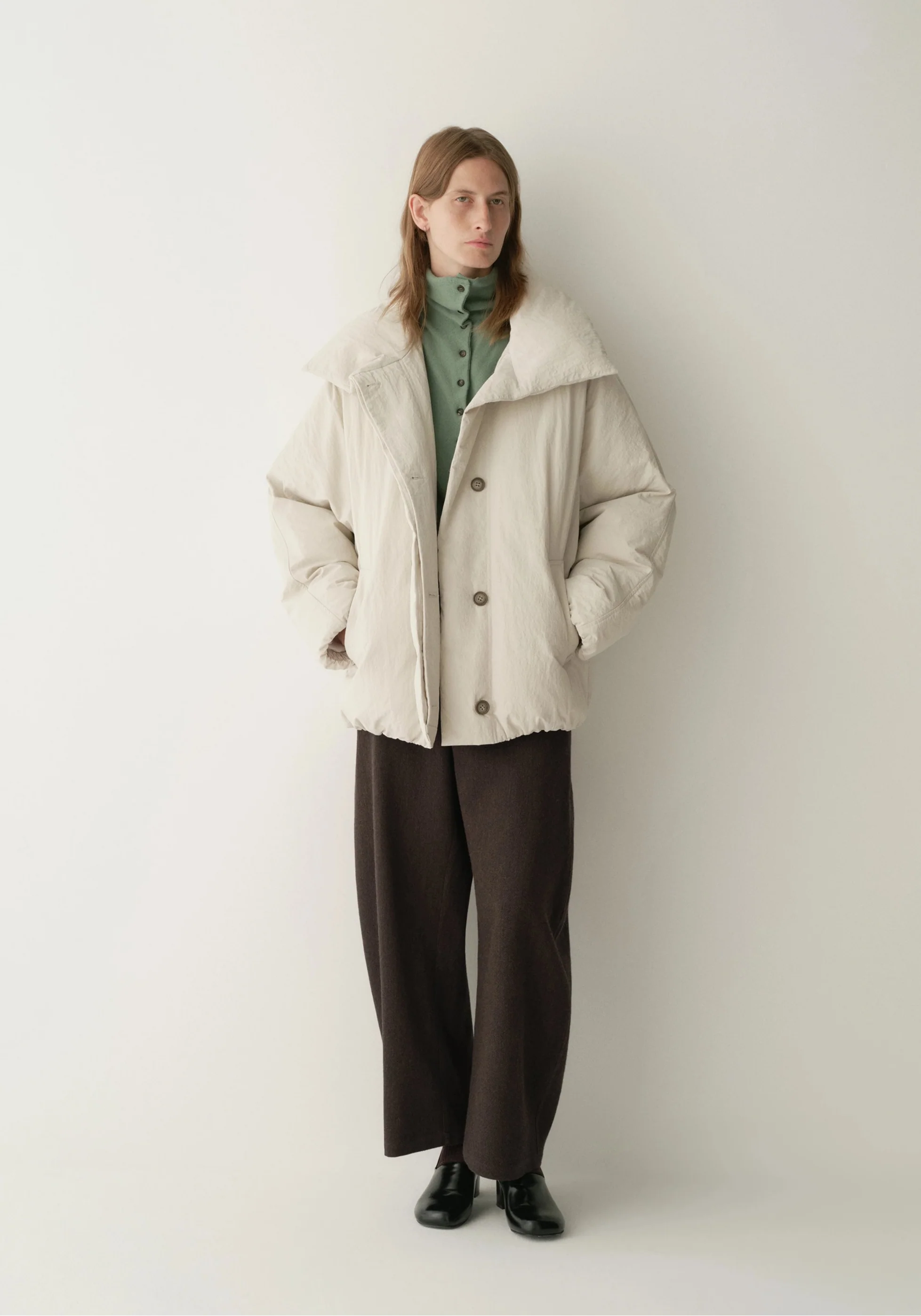 Batwing Sleeve Down Jacket - Image 16