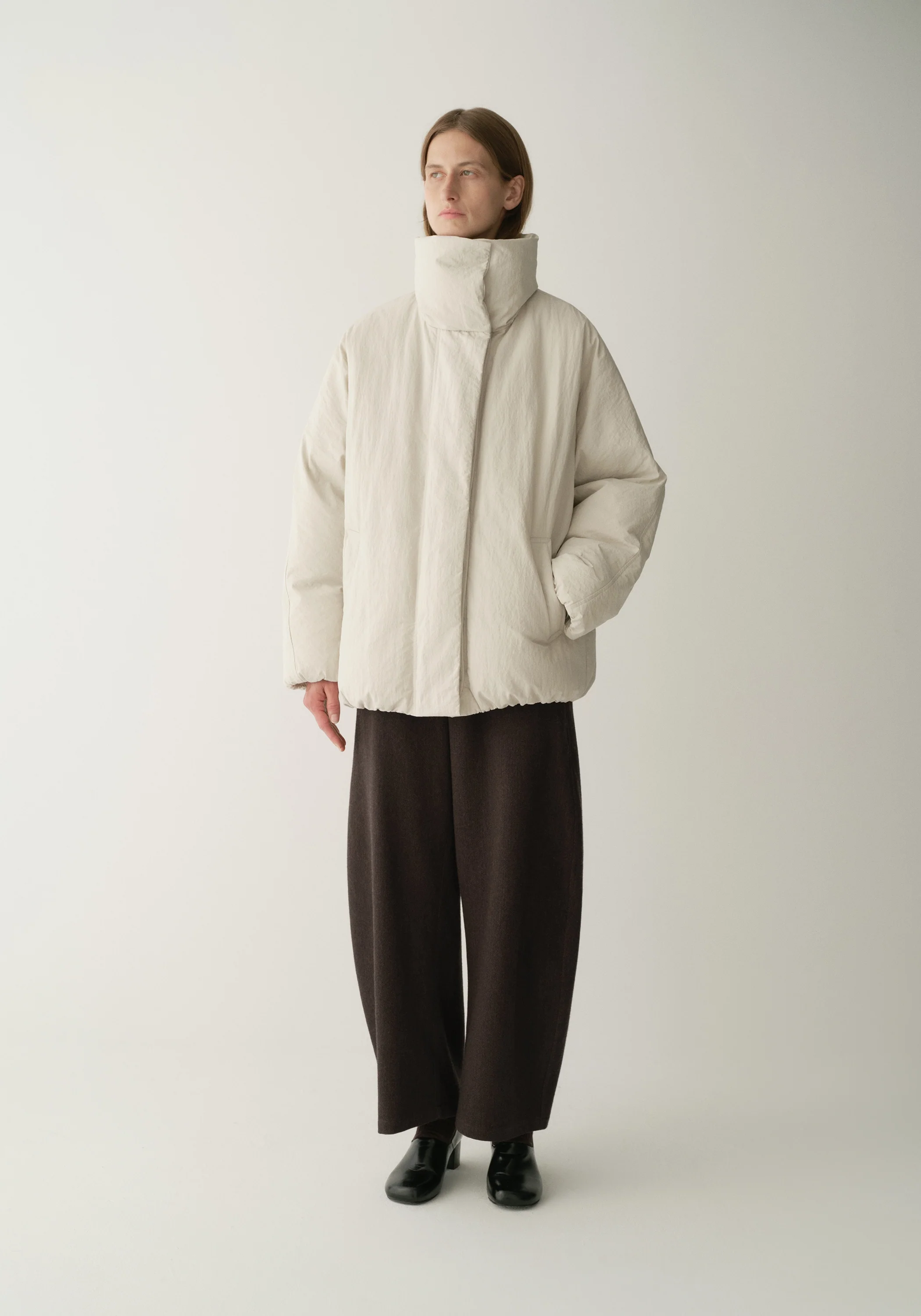Batwing Sleeve Down Jacket - Image 17