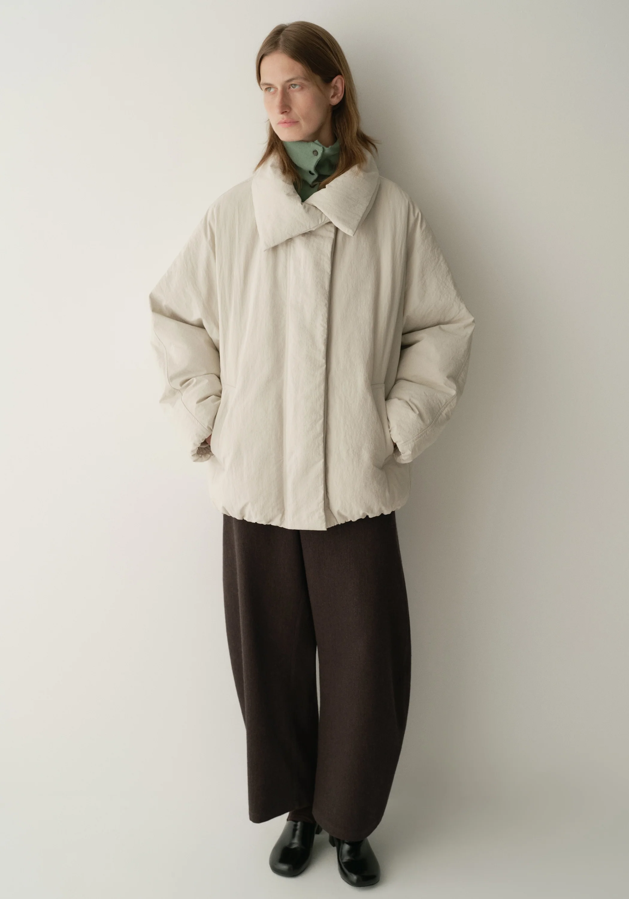 Batwing Sleeve Down Jacket - Image 18