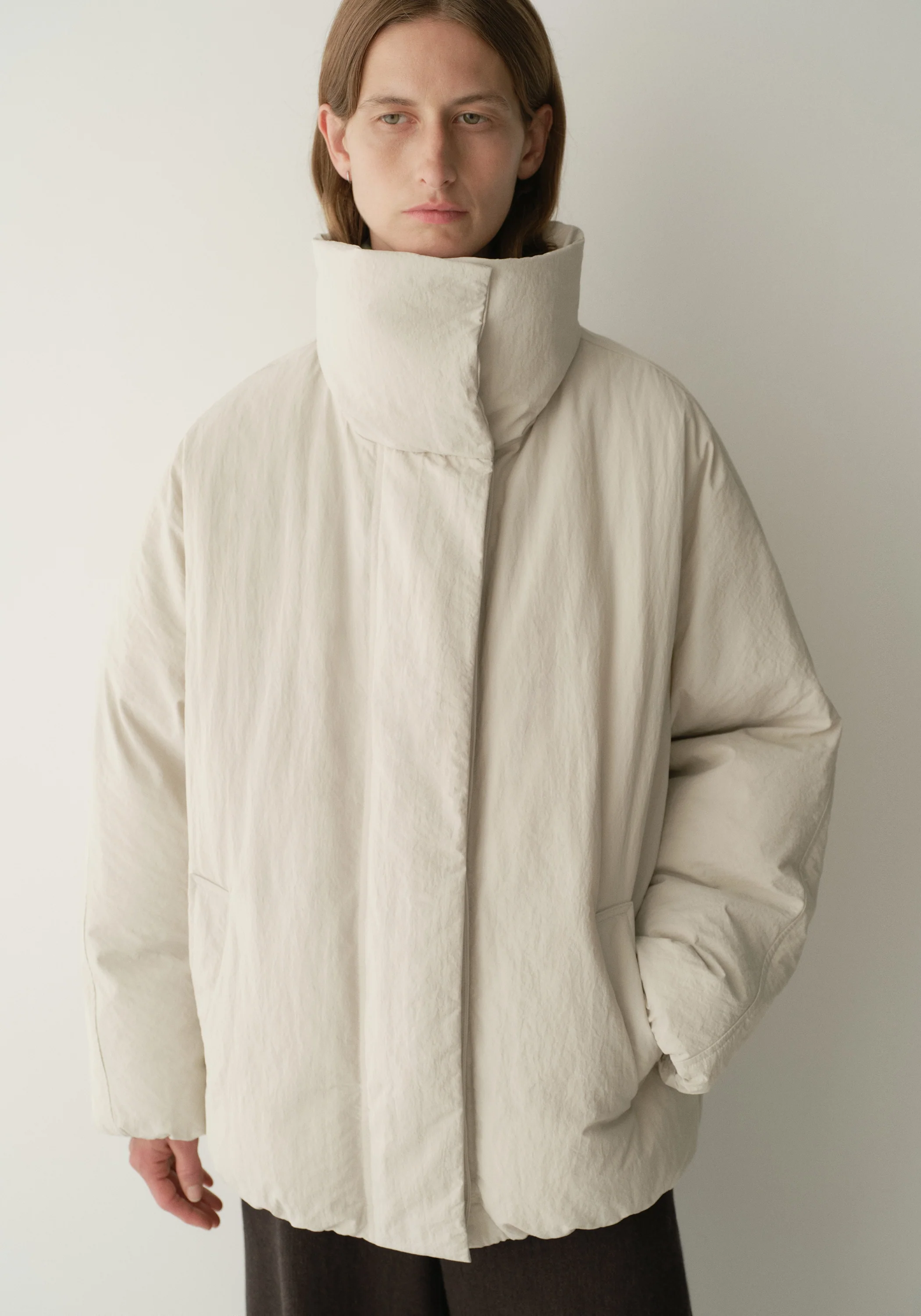 Batwing Sleeve Down Jacket - Image 20