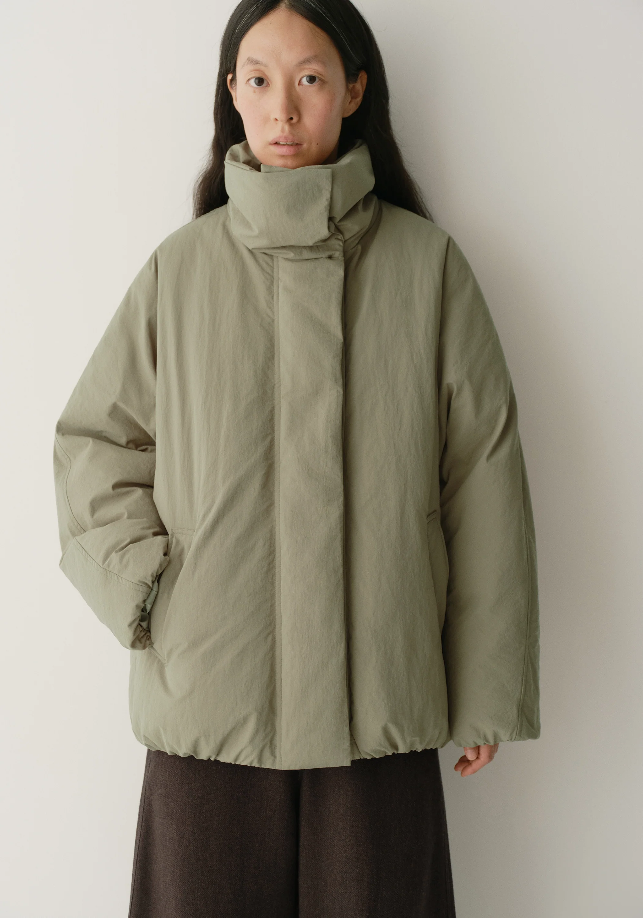 Batwing Sleeve Down Jacket - Image 5