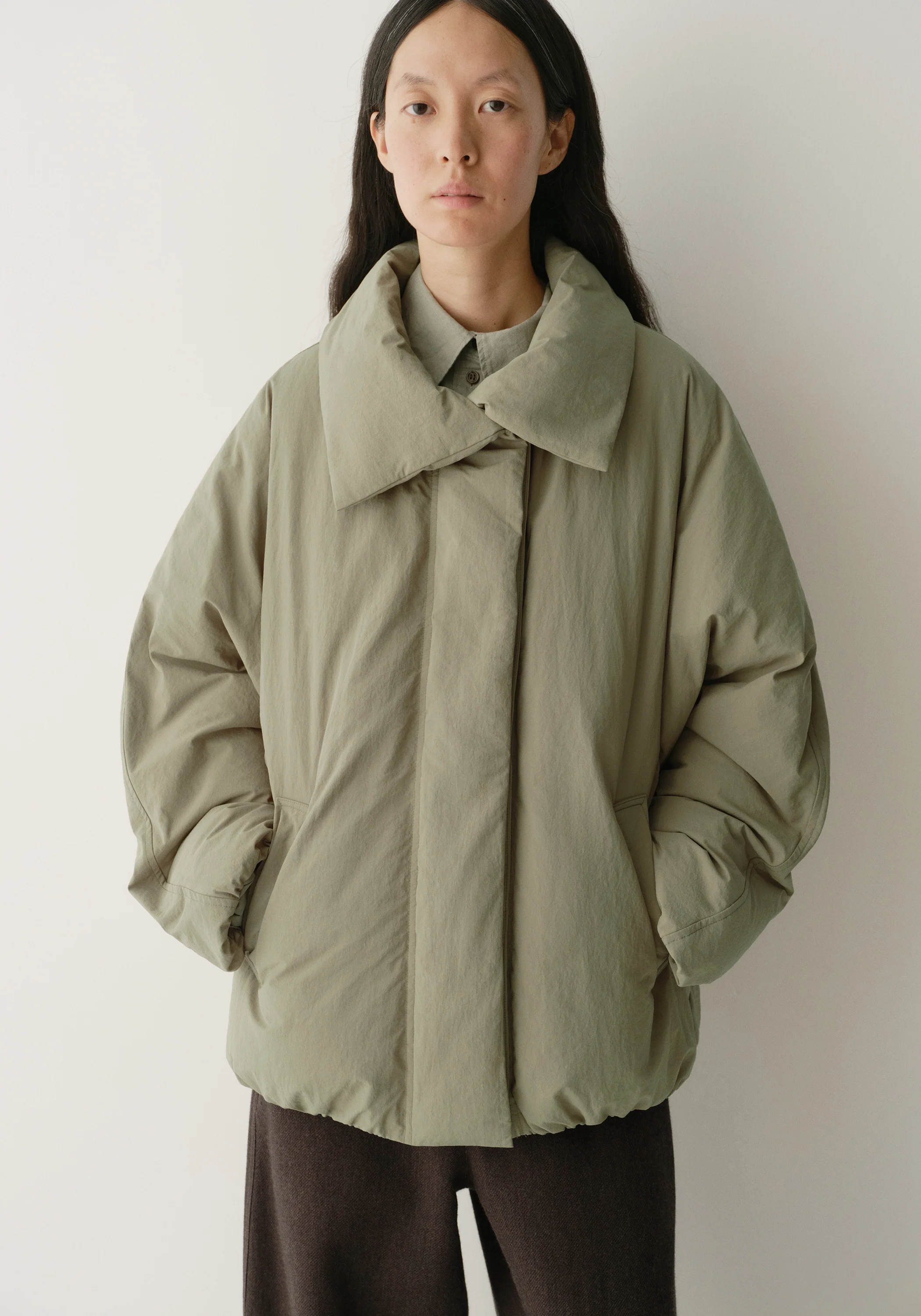 Batwing Sleeve Down Jacket - Image 6