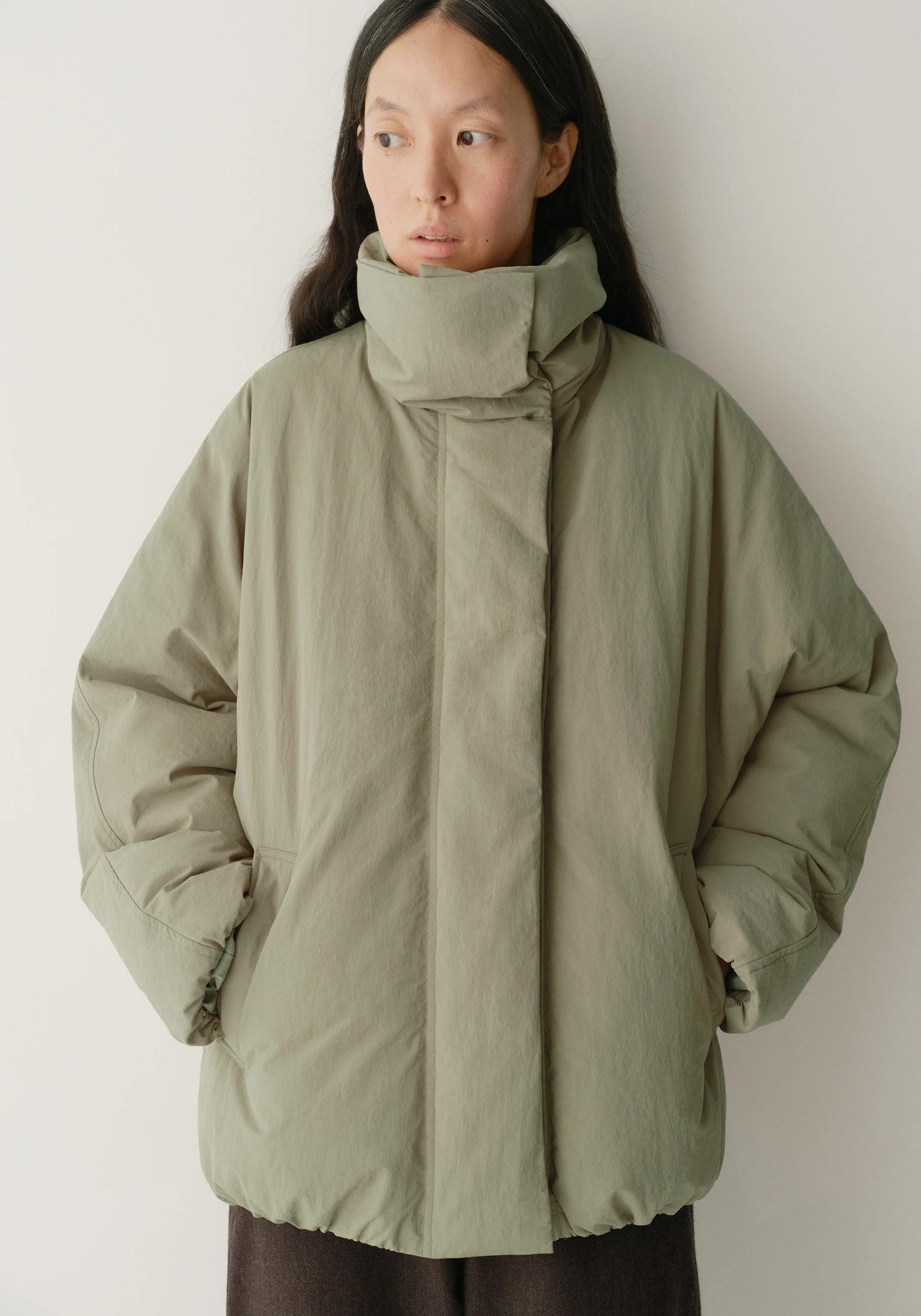 Batwing Sleeve Down Jacket - Image 7
