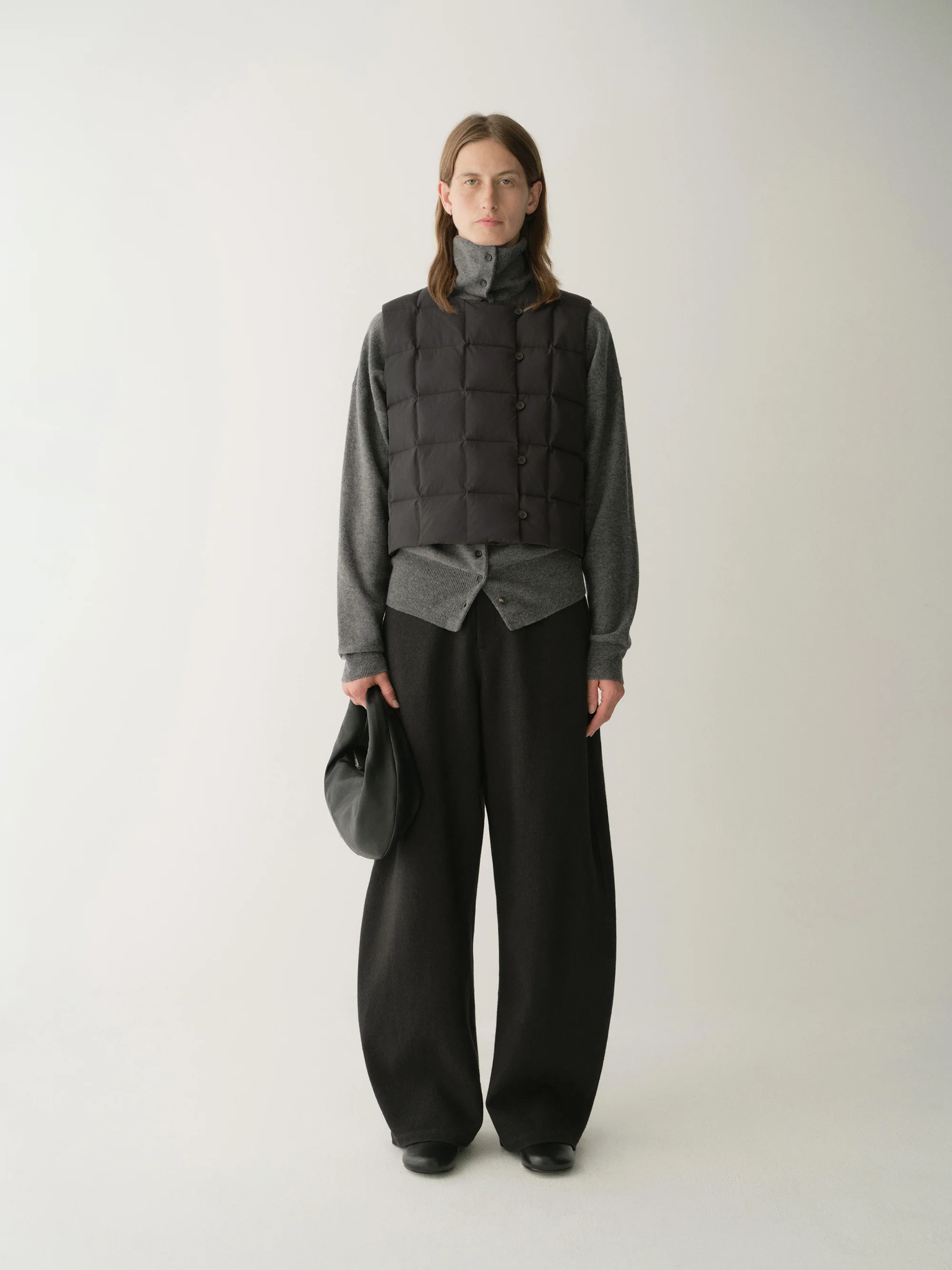 Down Asymmetric Placket Vest - Image 7