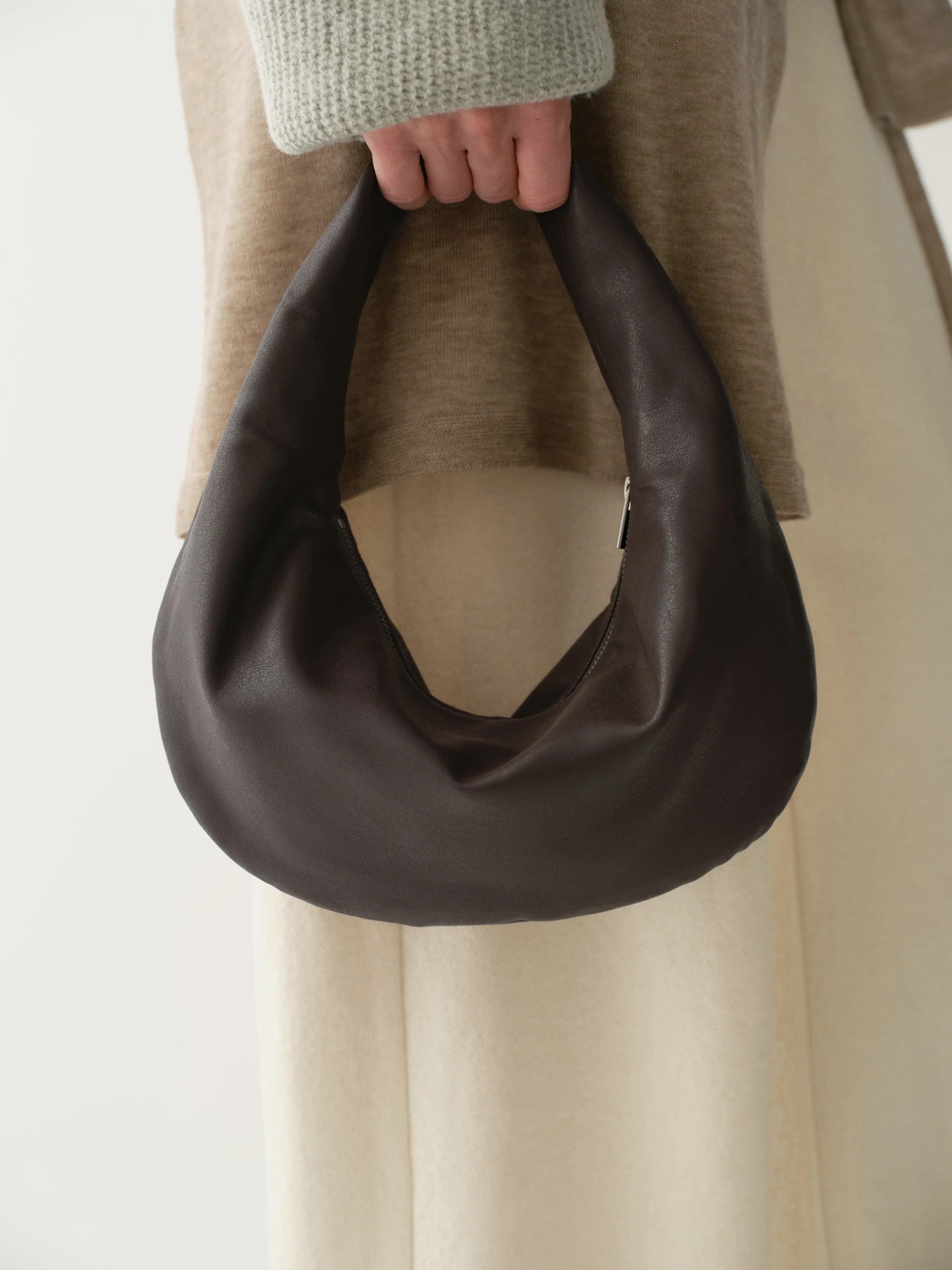 Mini Top-handle Moon Bag - Image 11