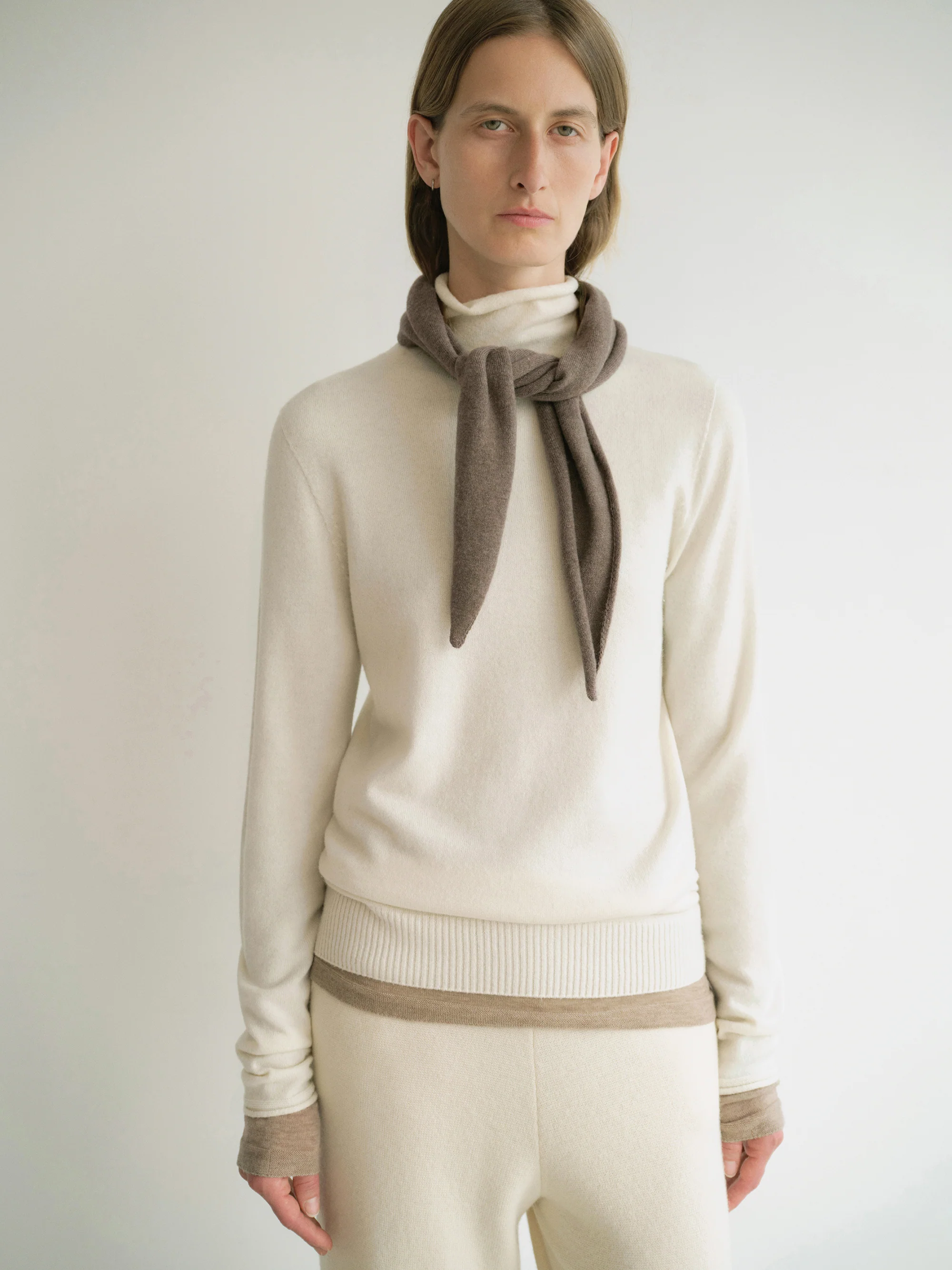 Nautical Striped Knit Triangle Scarf - Image 12