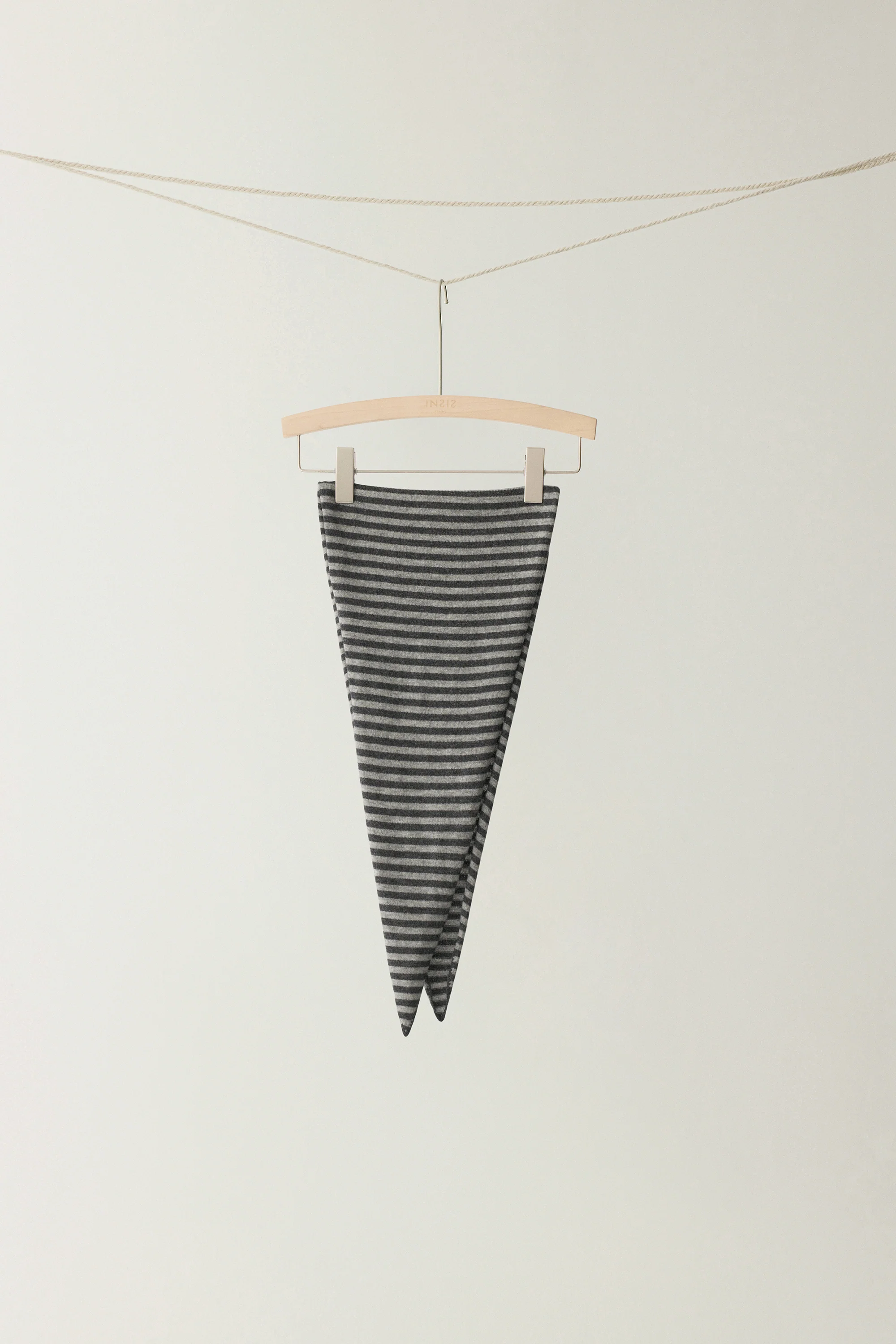 Nautical Striped Knit Triangle Scarf - Image 6