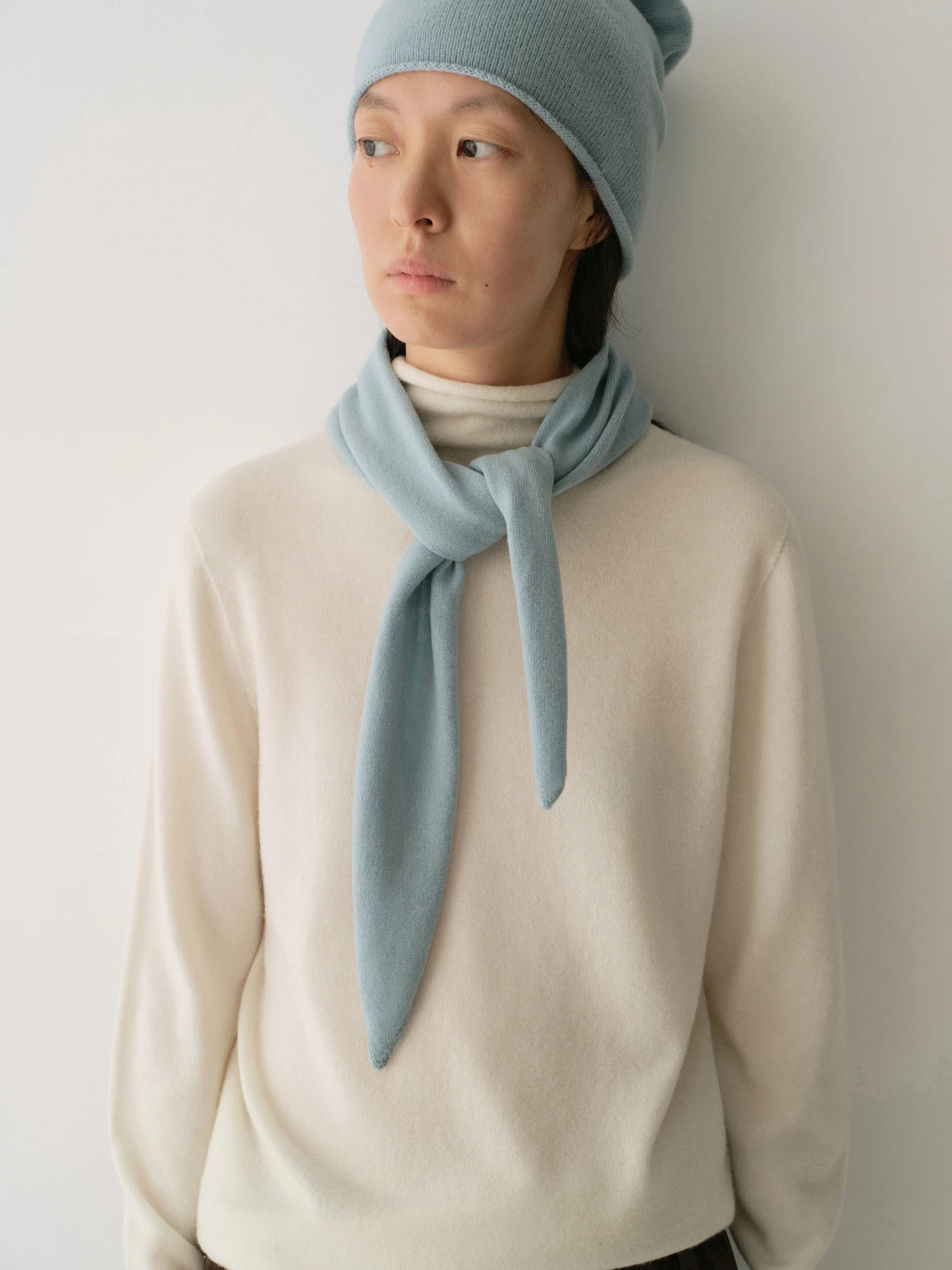 Nautical Striped Knit Triangle Scarf - Image 9